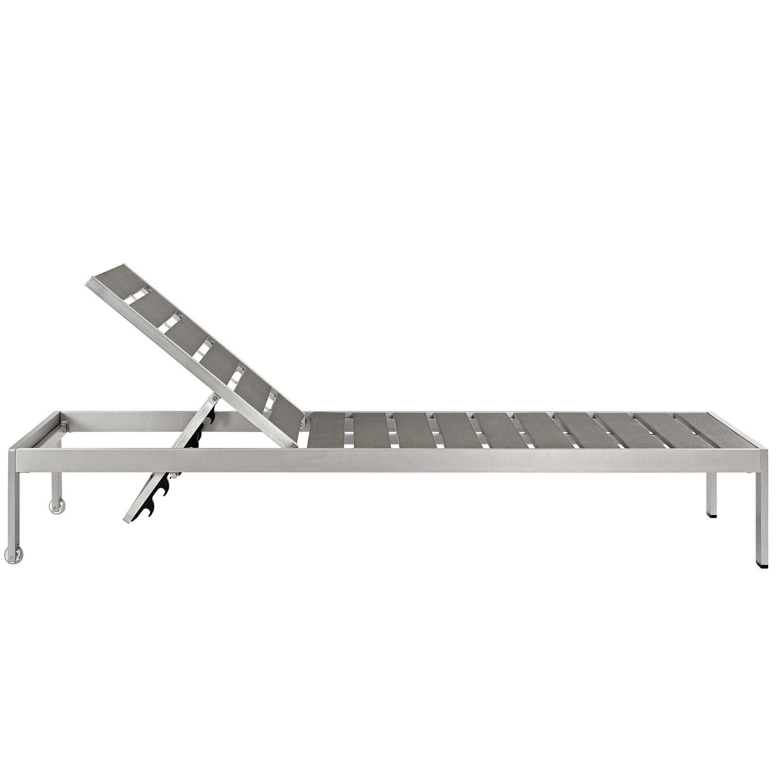 Modway Outdoor Loungers - Shore Outdoor Patio Chaise Silver & Gray (Set Of 4)