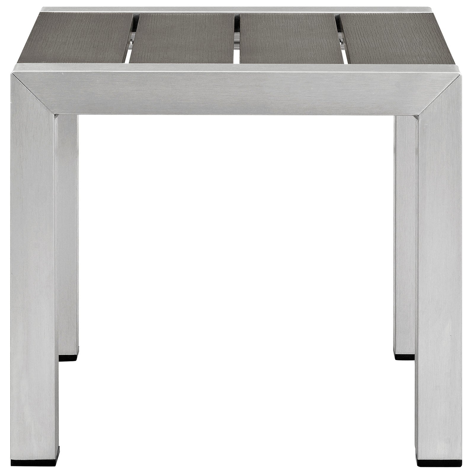 Modway Outdoor Loungers - Shore 2 Piece Outdoor Patio Aluminum Set Silver White