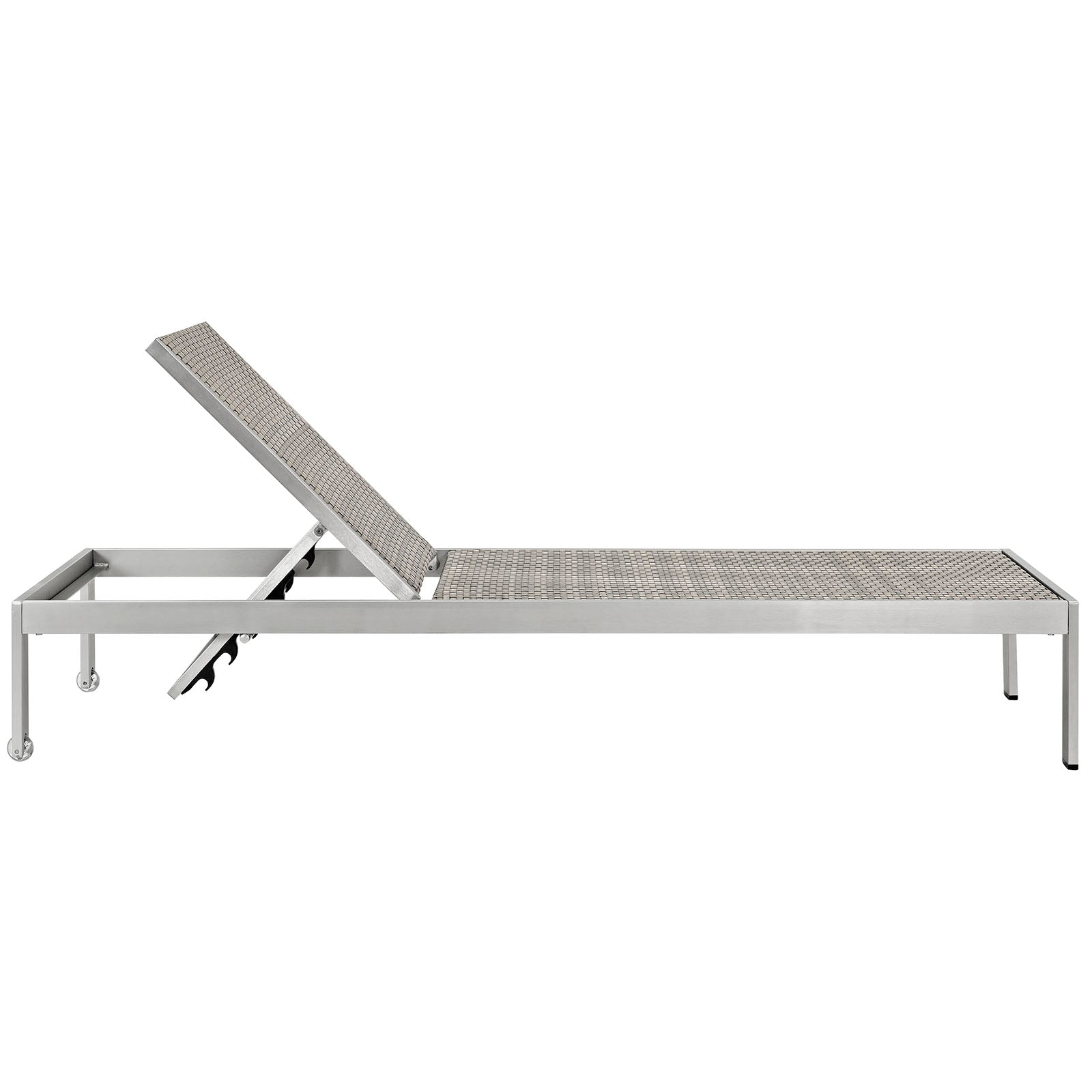 Modway Outdoor Loungers - Shore 2 Piece Outdoor Patio Set Silver Gray