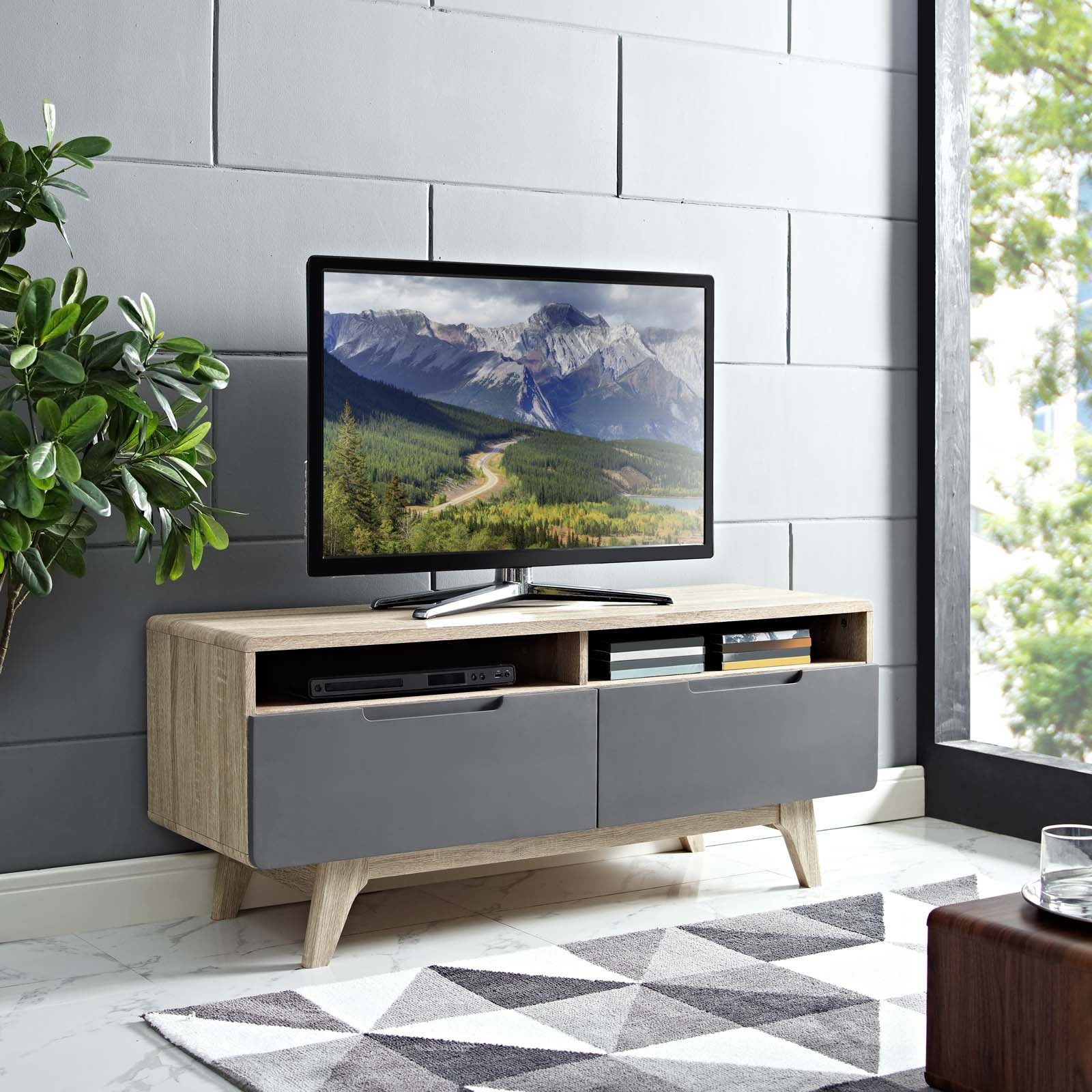 Modway TV & Media Units - Origin 47" TV Stand Natural & Gray