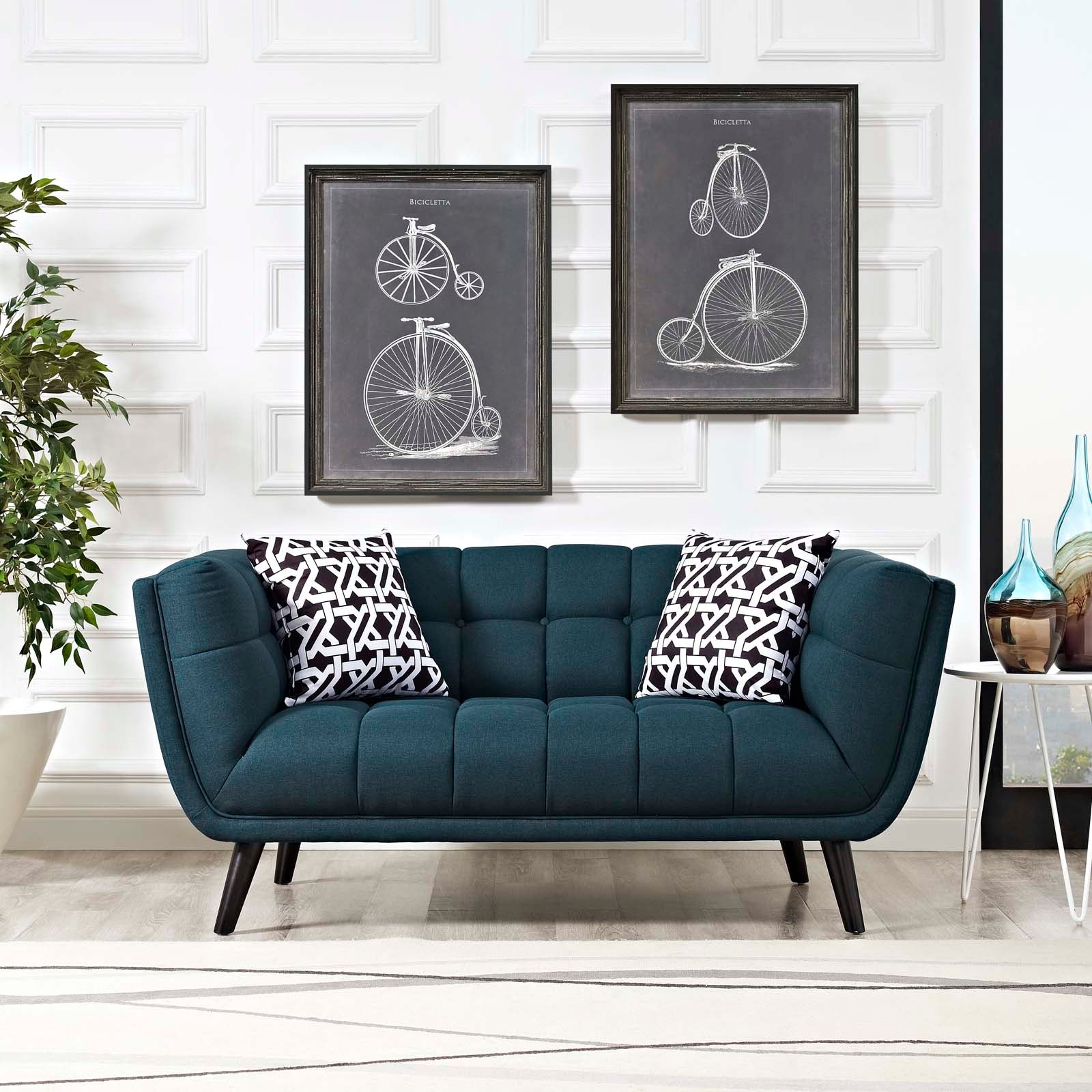Modway Loveseats - Bestow Loveseat Blue