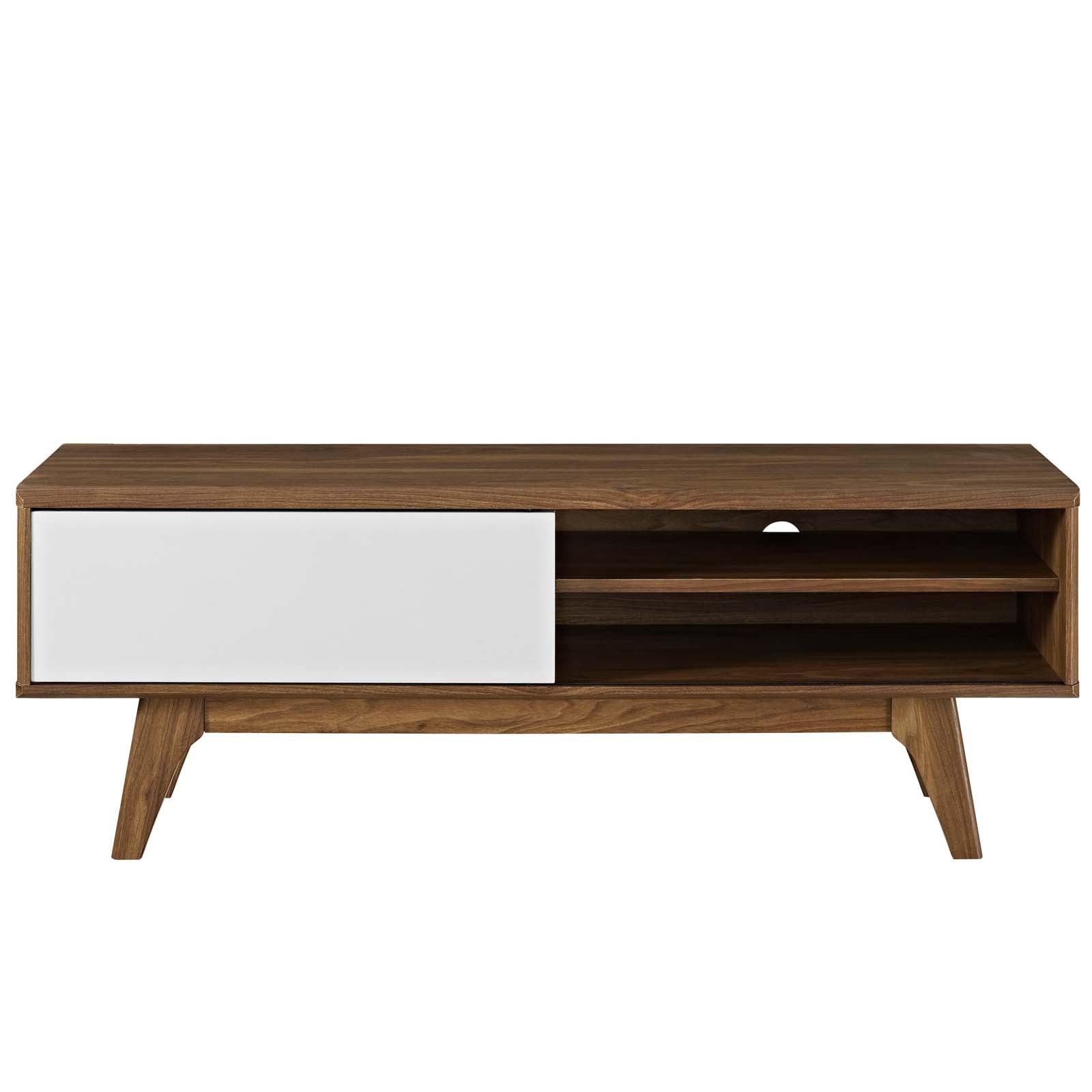 Modway TV & Media Units - Envision 48" TV Stand Walnut & White