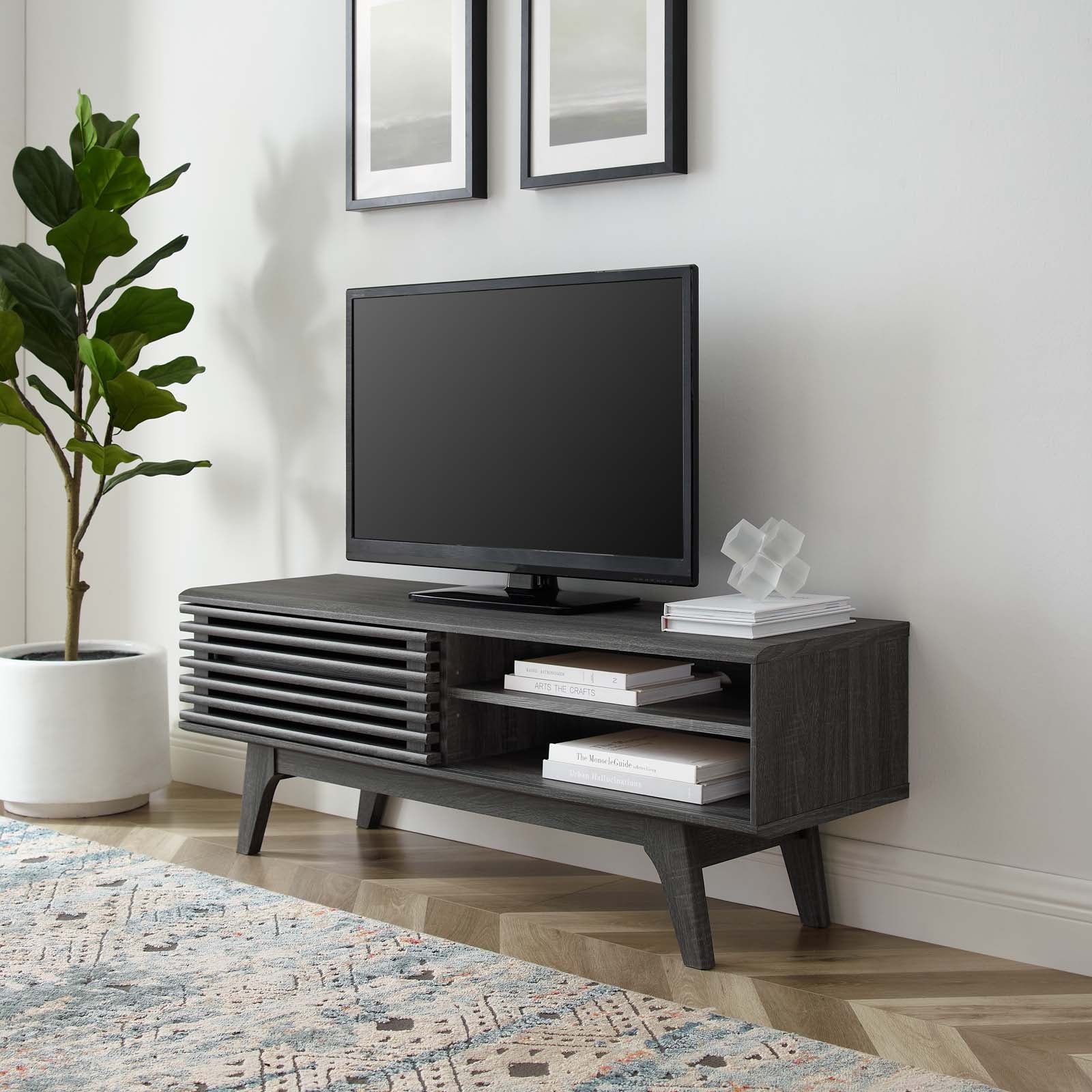 Modway TV & Media Units - Render-48Ó-TV-Stand-Charcoal