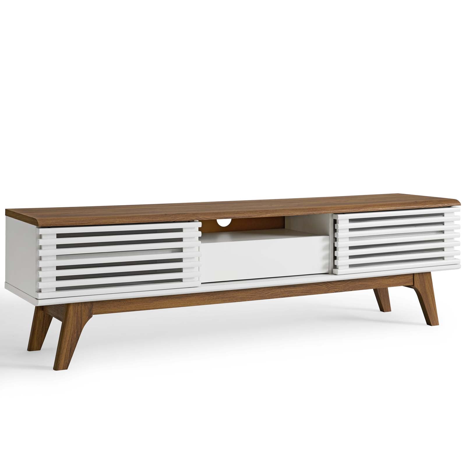 Modway TV & Media Units - Render 59" TV Stand Walnut & White