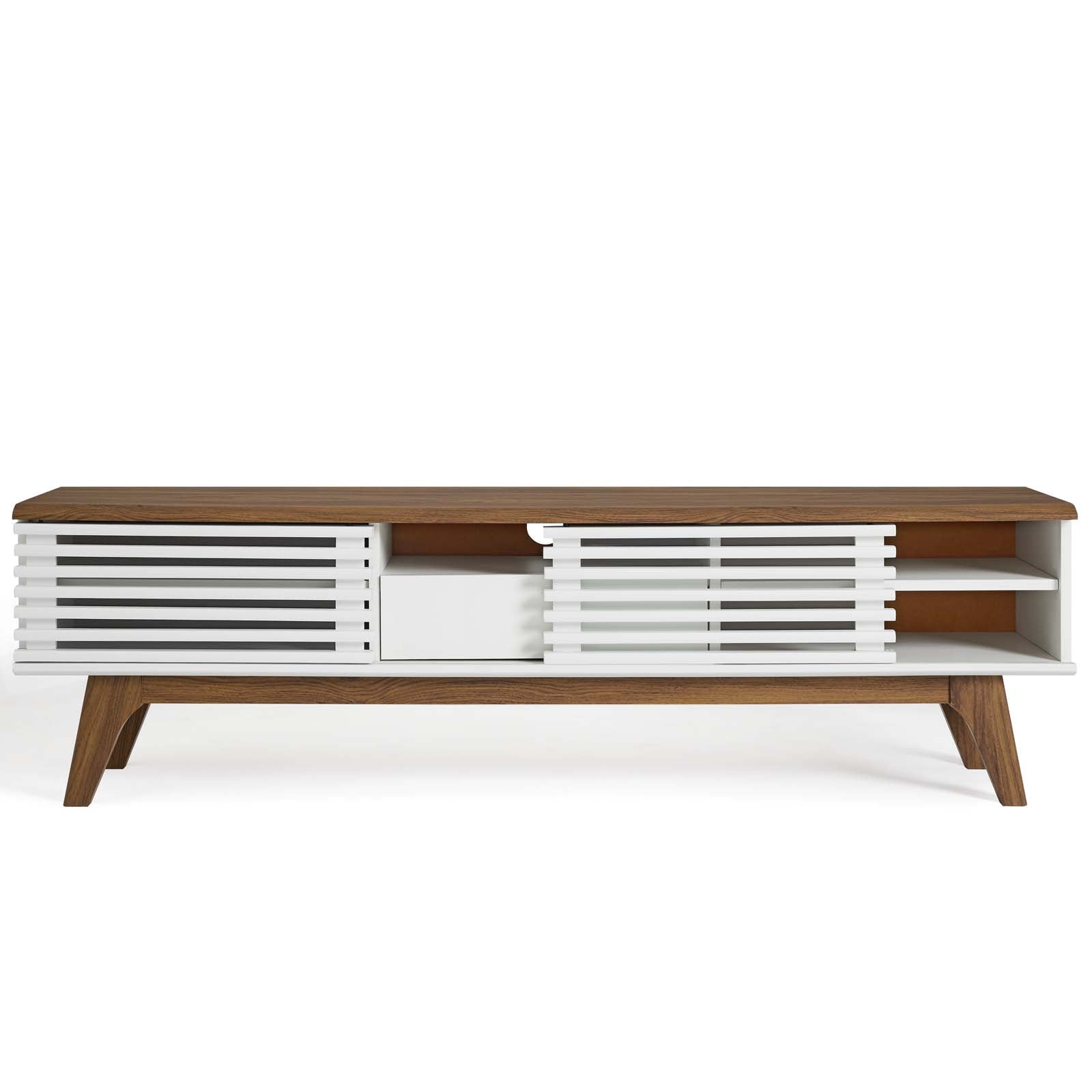 Modway TV & Media Units - Render 59" TV Stand Walnut & White