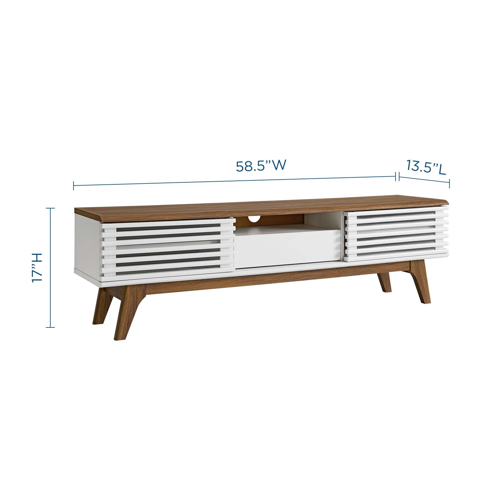 Modway TV & Media Units - Render 59" TV Stand Walnut & White