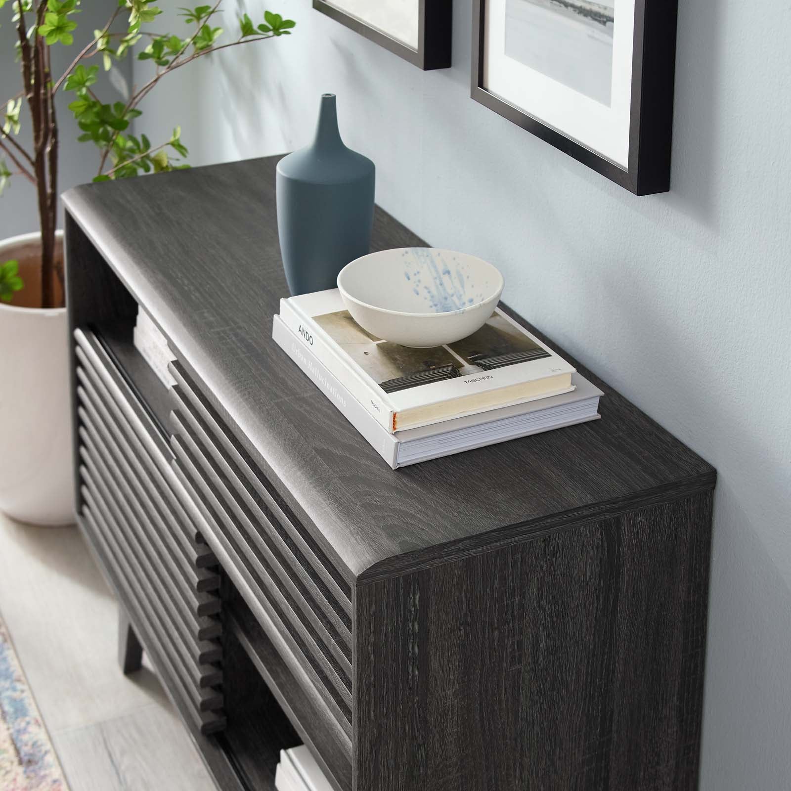 Modway TV & Media Units - Render Display Stand Charcoal