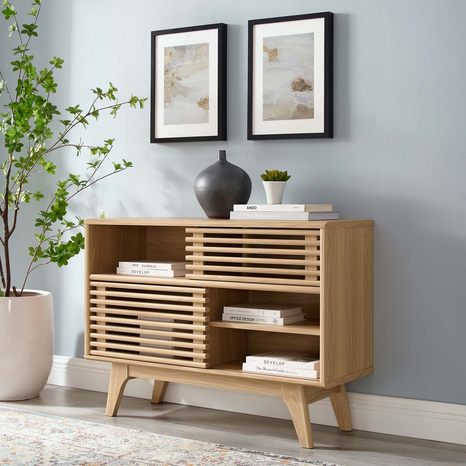 Modway TV & Media Units - Render Display Stand Oak