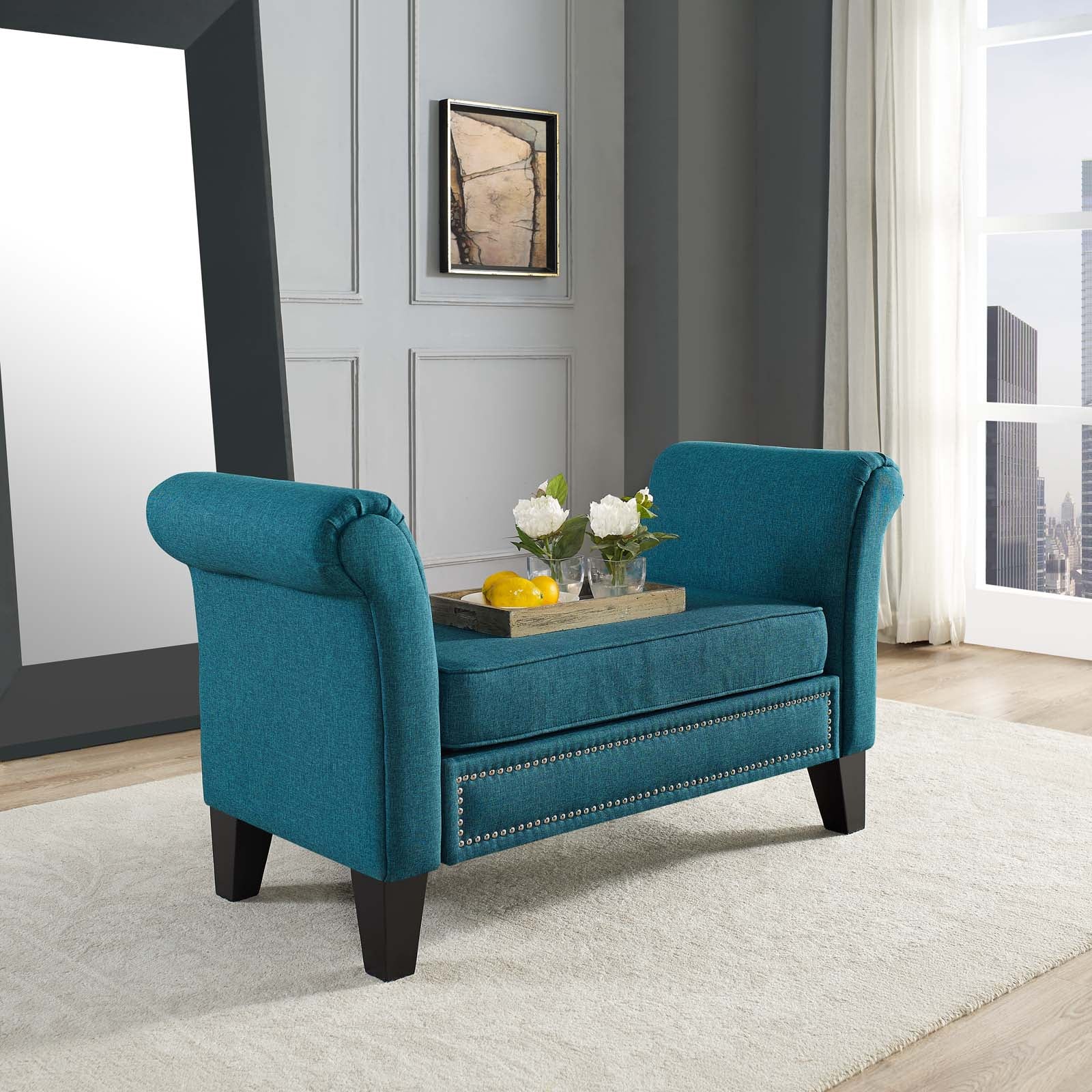 Modway Benches - Rendezvous Bench Teal