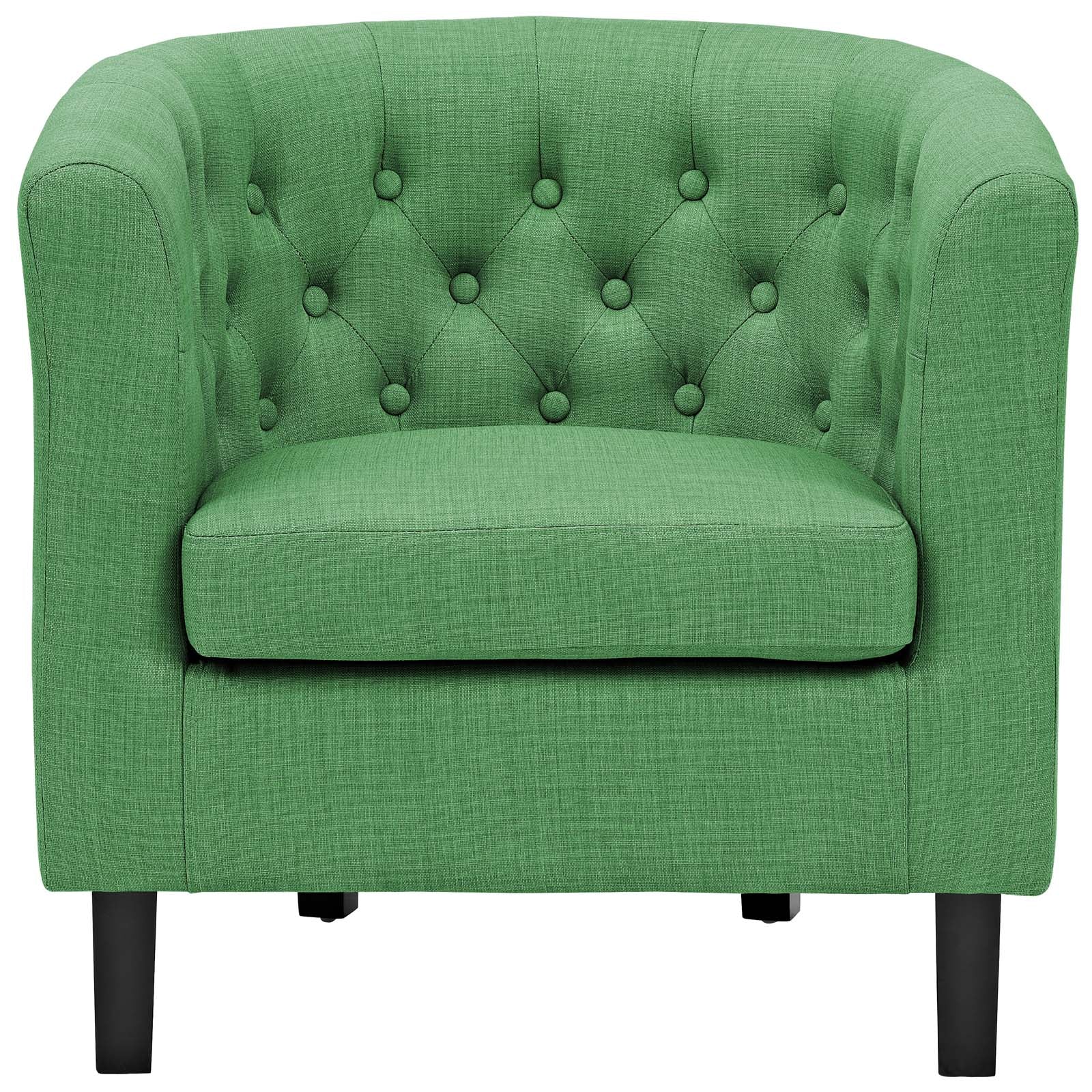 Modway Accent Chairs - Prospect Upholstered Fabric Armchair Kelly Green
