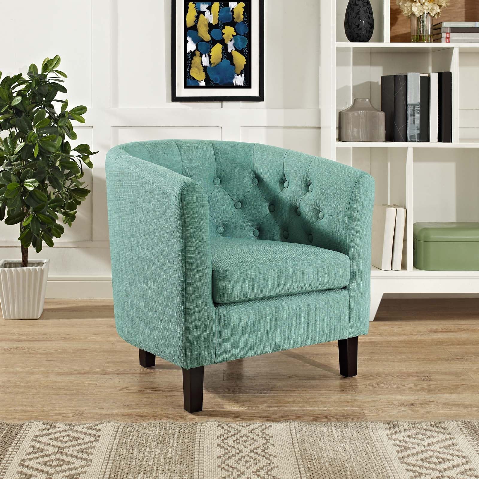 Modway Chairs - Prospect Upholstered Fabric Armchair Laguna