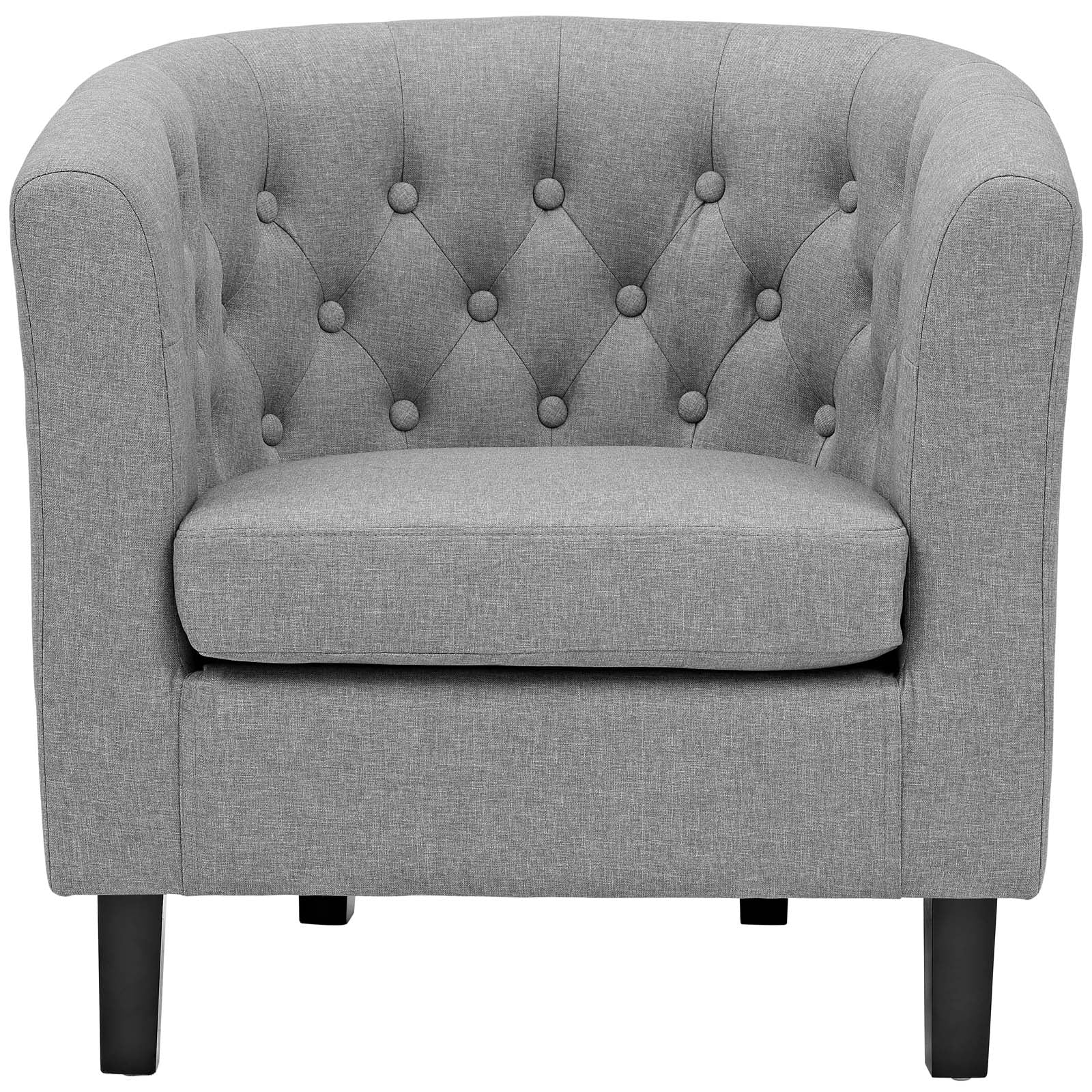 Modway Chairs - Prospect Upholstered Fabric Armchair Light Gray