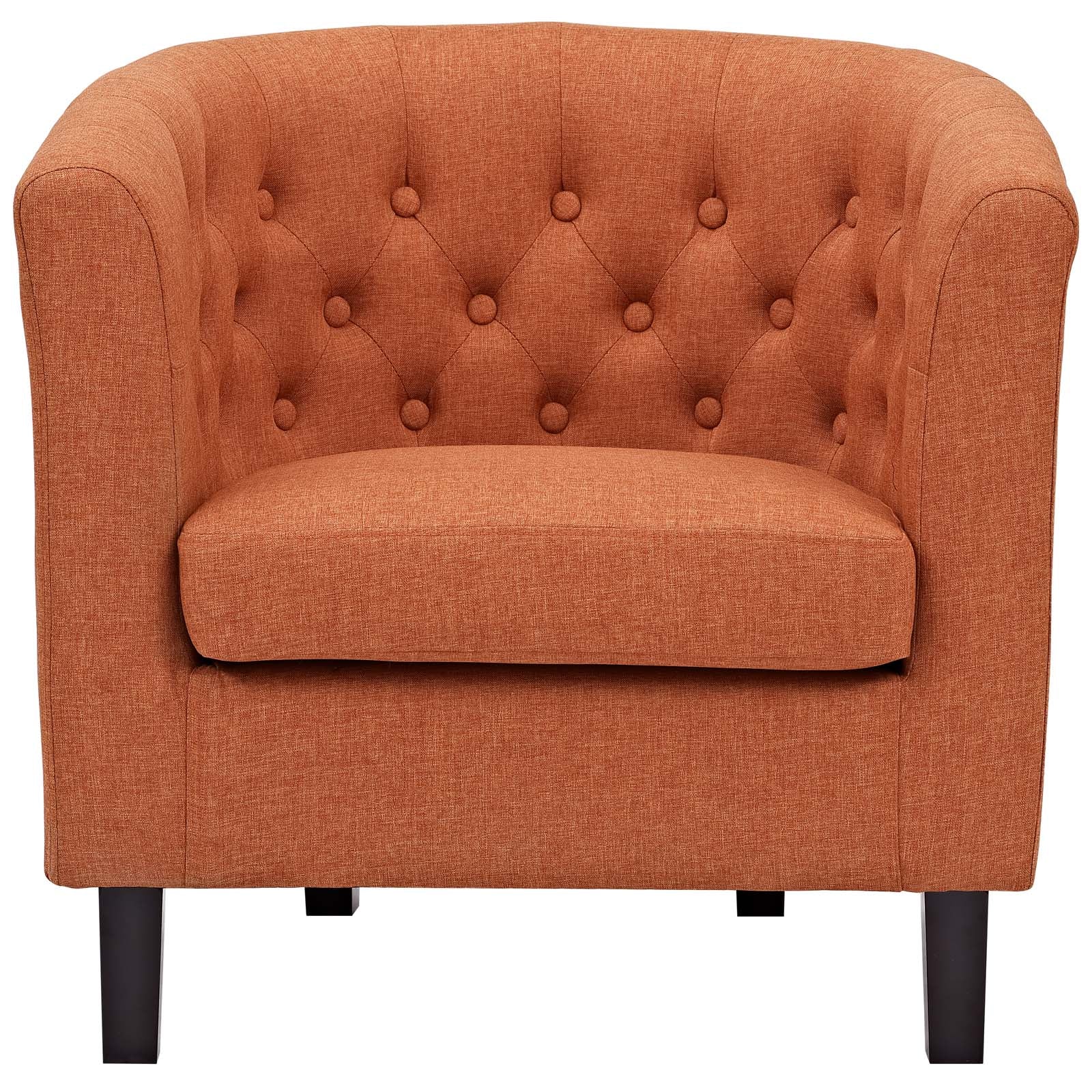 Modway Accent Chairs - Prospect Upholstered Fabric Armchair Orange
