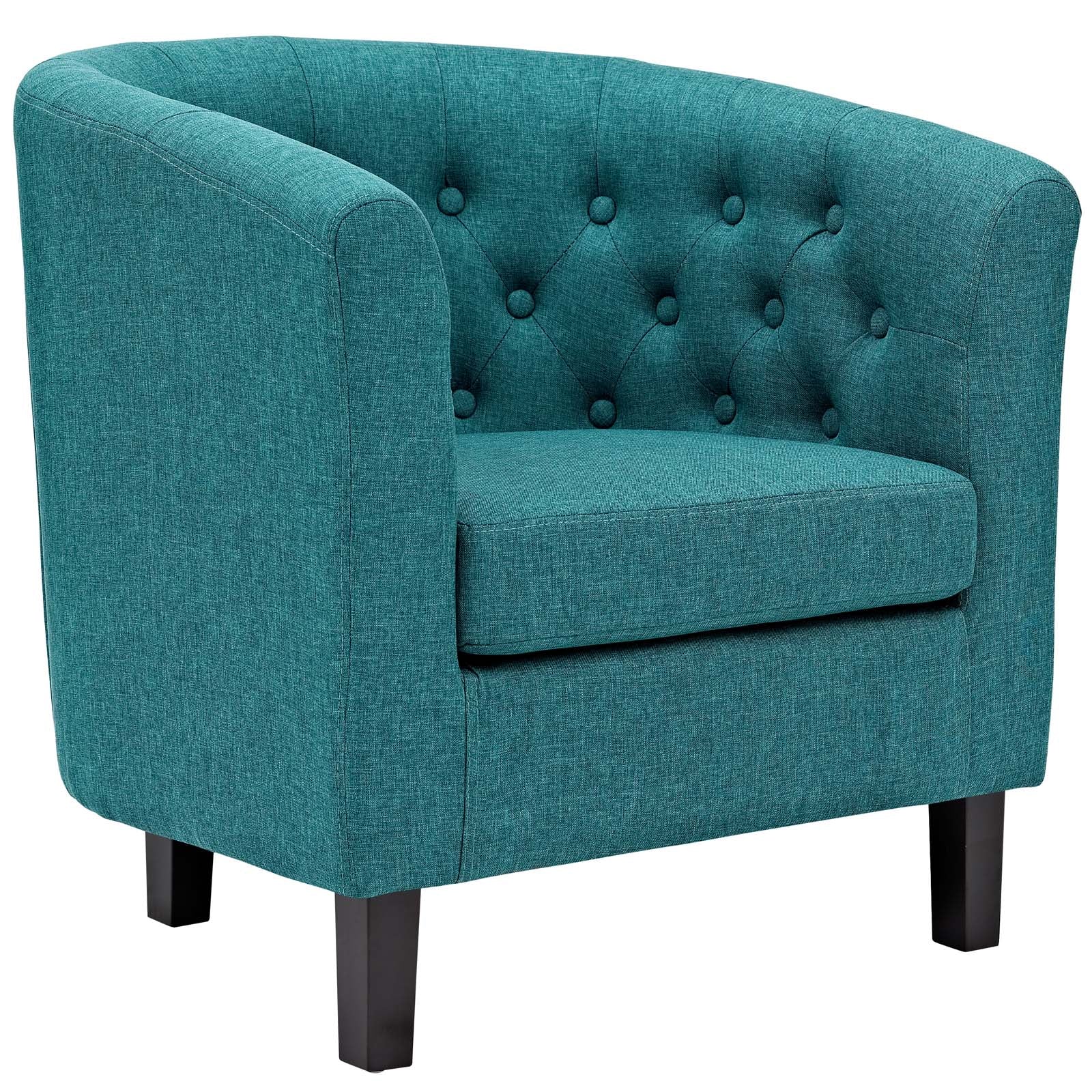 Modway Accent Chairs - Prospect Upholstered Fabric Armchair Teal