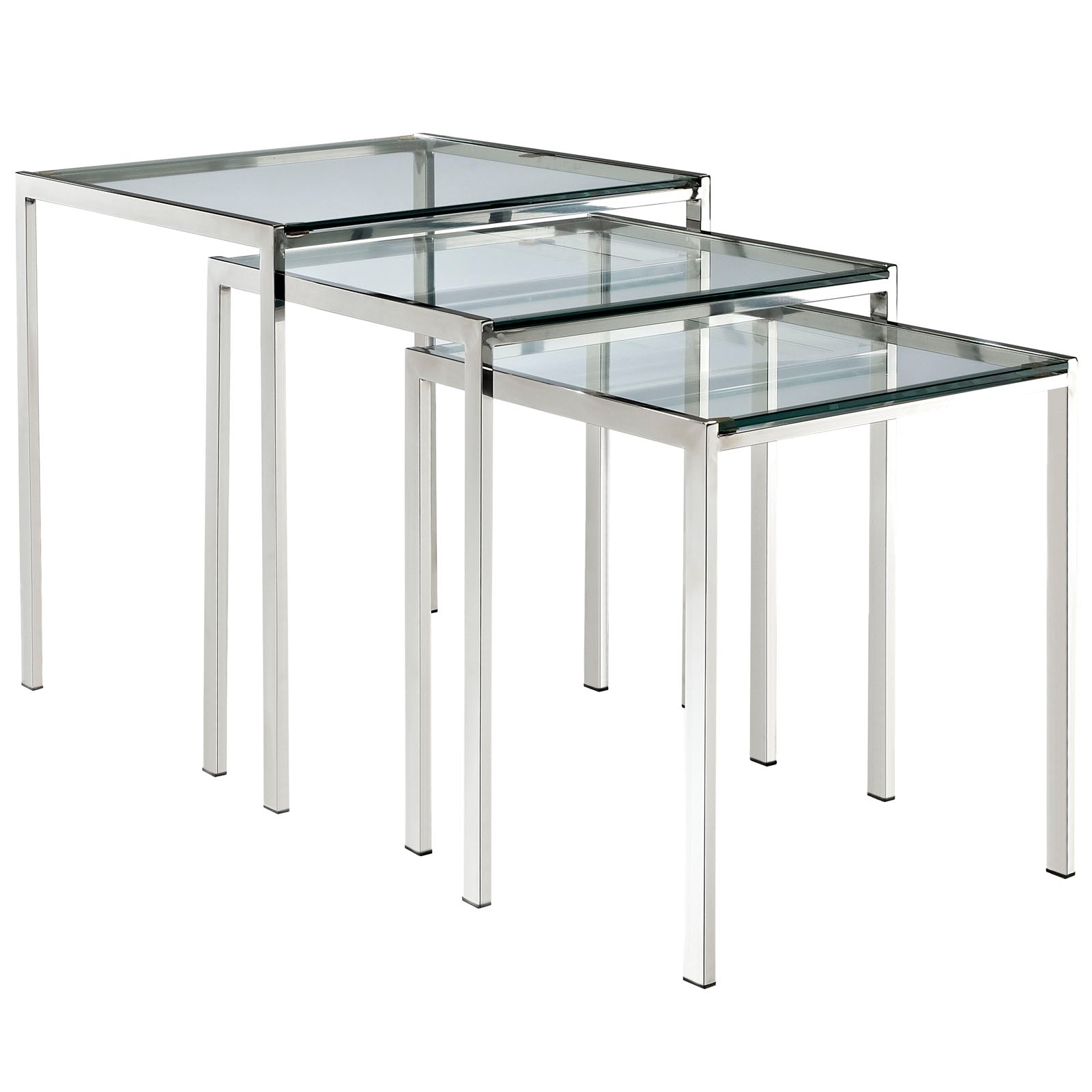 Modway Side & End Tables - Nimble Nesting Table Silver