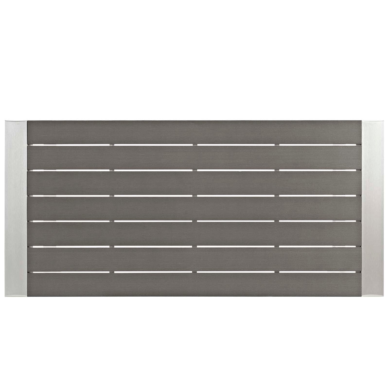 Modway Outdoor Dining Sets - Shore 5 Piece Outdoor Patio Dining Set Silver Gray