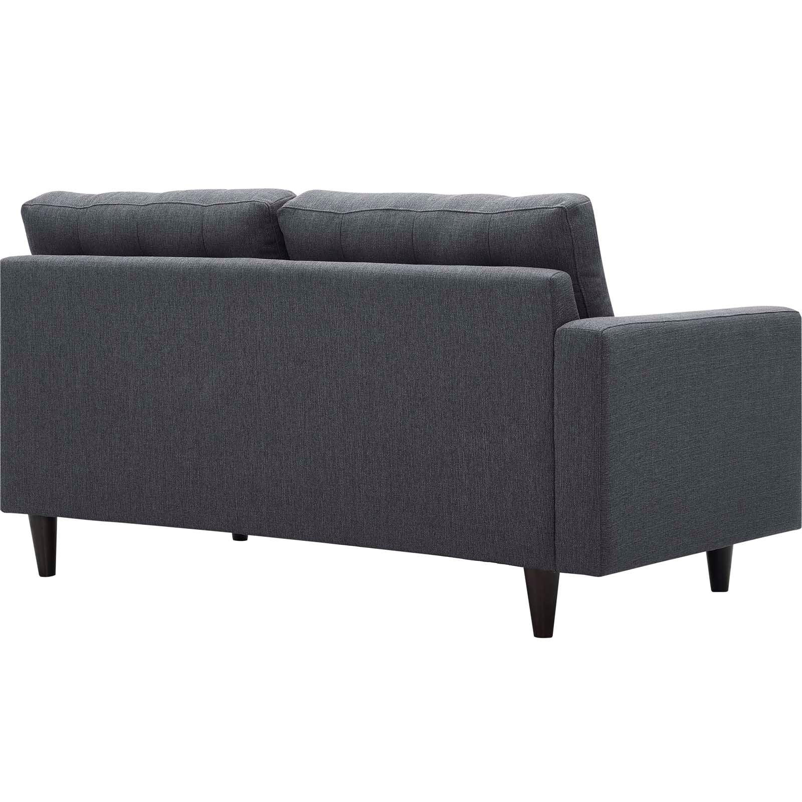 Modway Loveseats - Empress Left Facing Upholstered Fabric Loveseat Gray