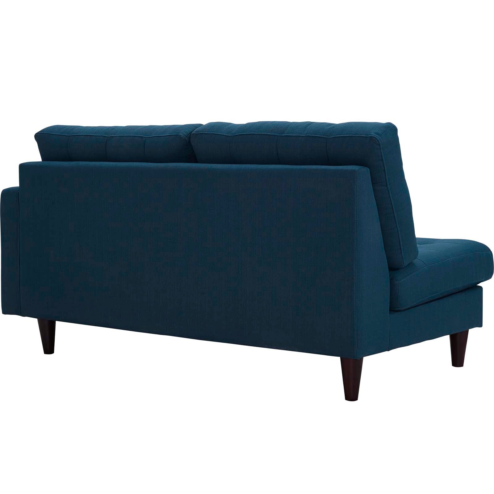 Modway Loveseats - Empress Right-Facing Upholstered Fabric Loveseat Azure