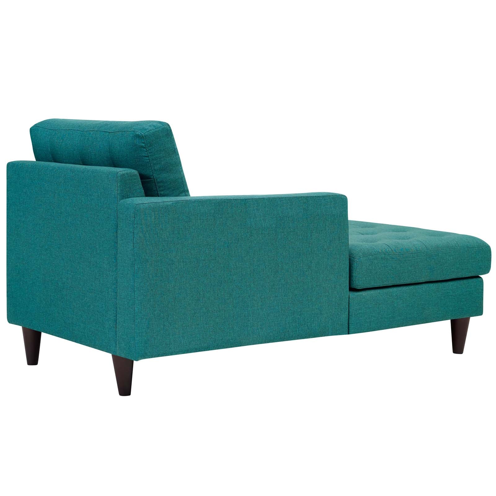 Modway Sleepers & Futons - Empress Left-Arm Upholstered Fabric Chaise Teal