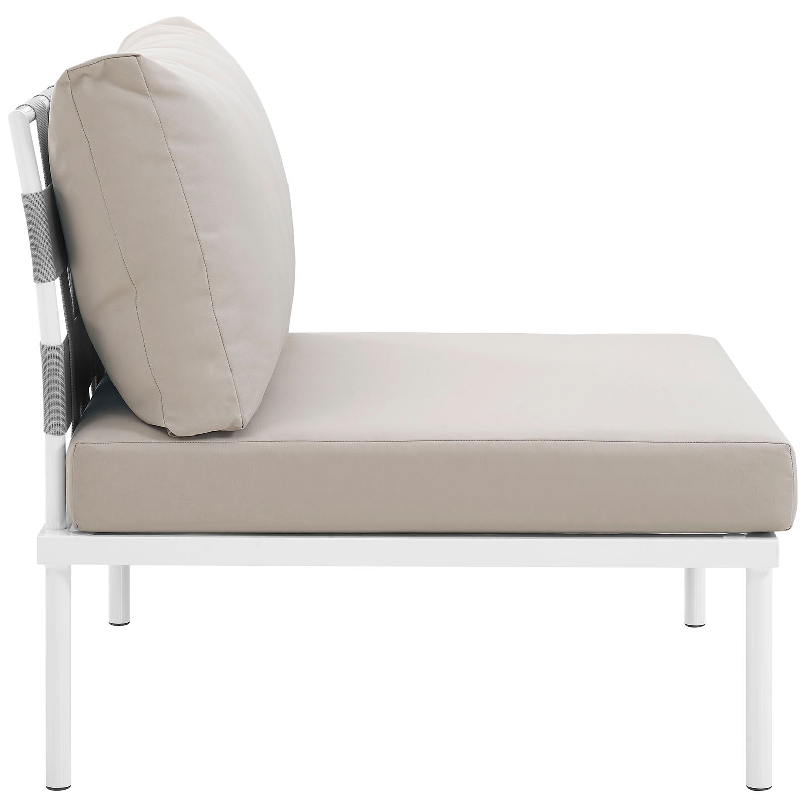 Modway Outdoor Chairs - Harmony Armless Outdoor Chair White & Beige