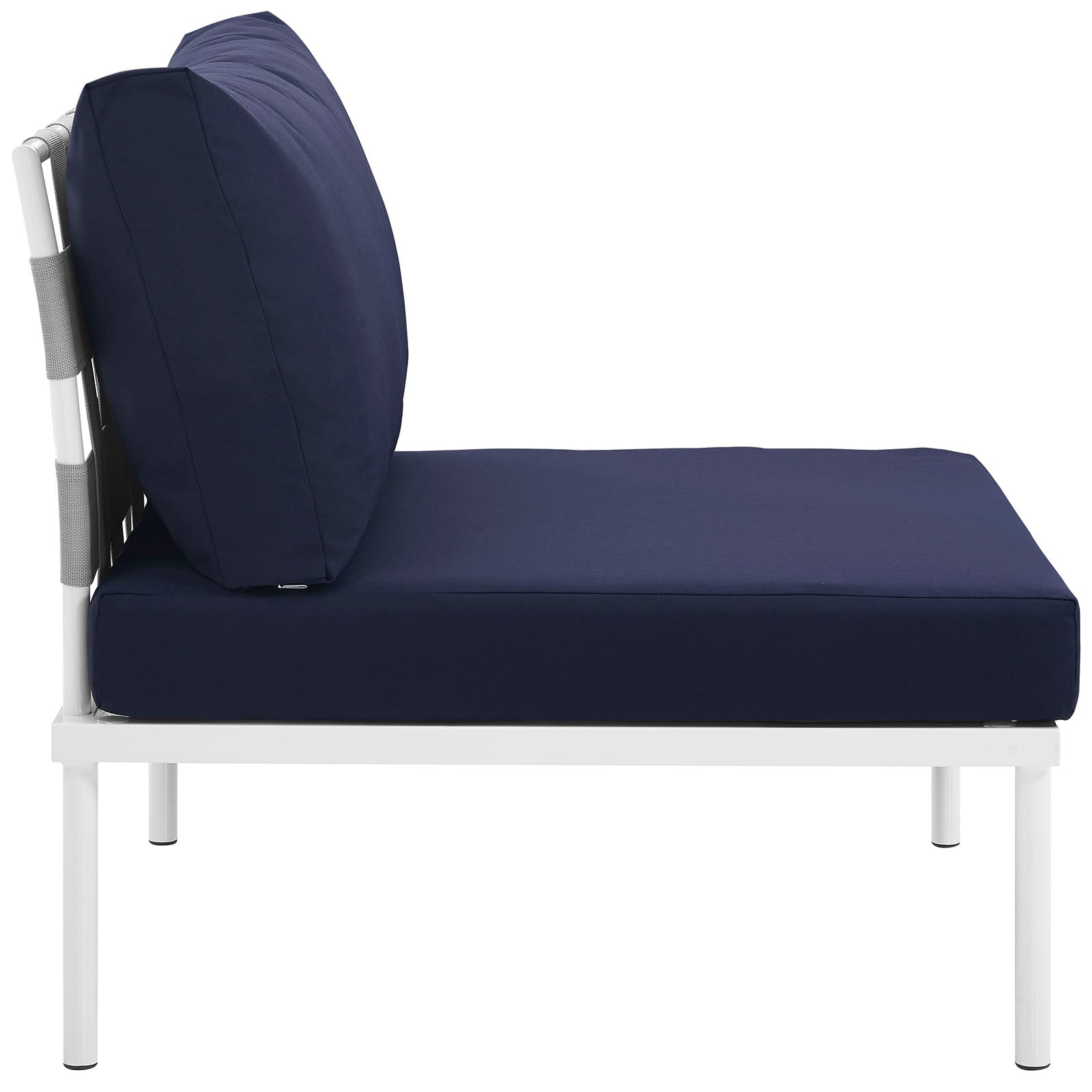 Modway Outdoor Chairs - Harmony Armless Outdoor Chair White & Navy