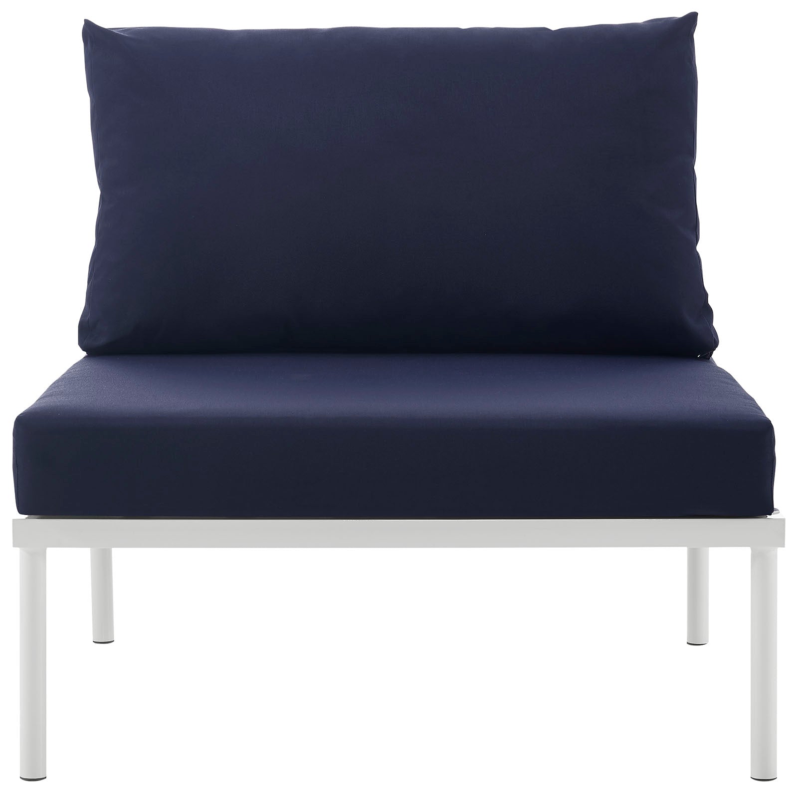 Modway Outdoor Chairs - Harmony Armless Outdoor Chair White & Navy