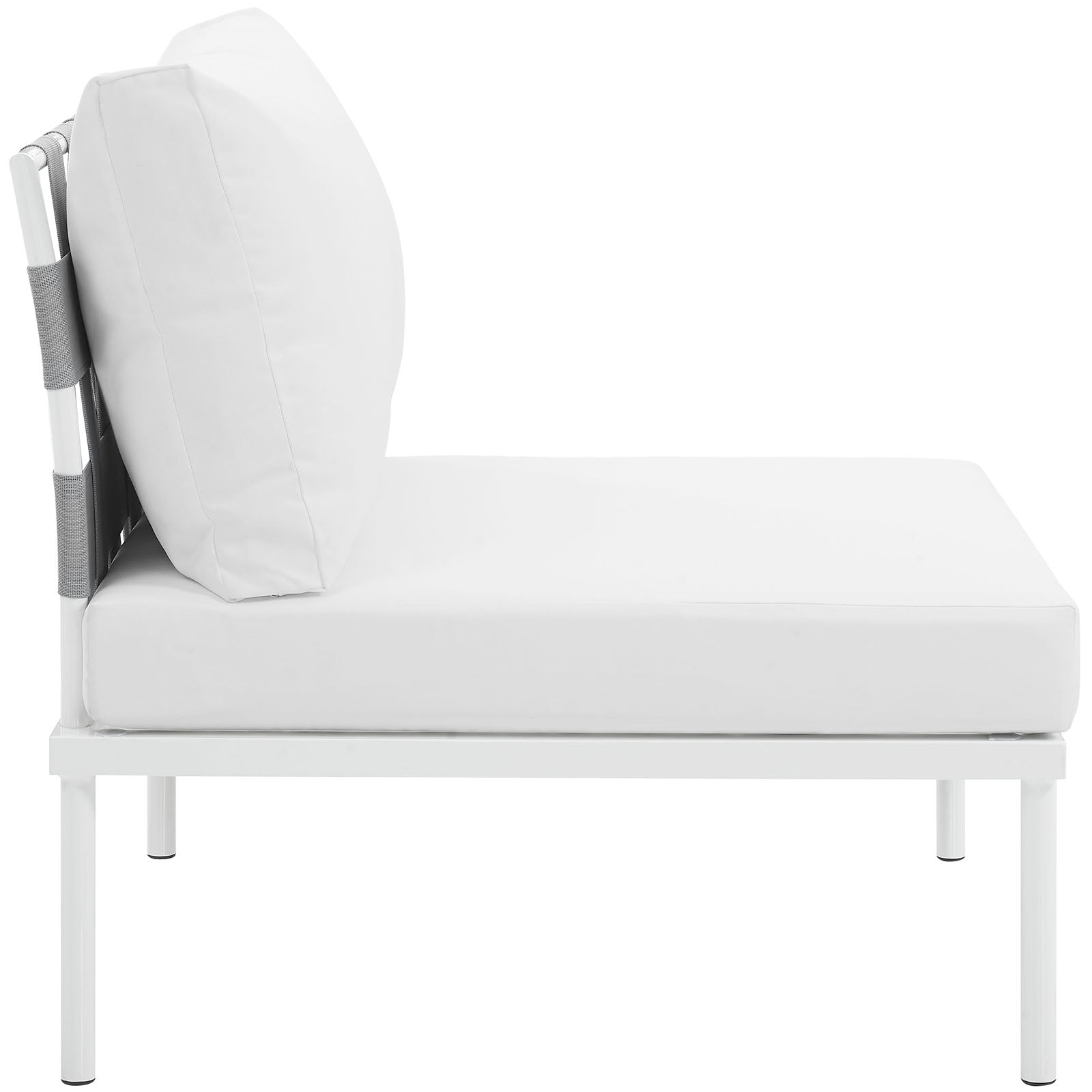 Modway Outdoor Chairs - Harmony Armless Outdoor Patio Aluminum Chair White White
