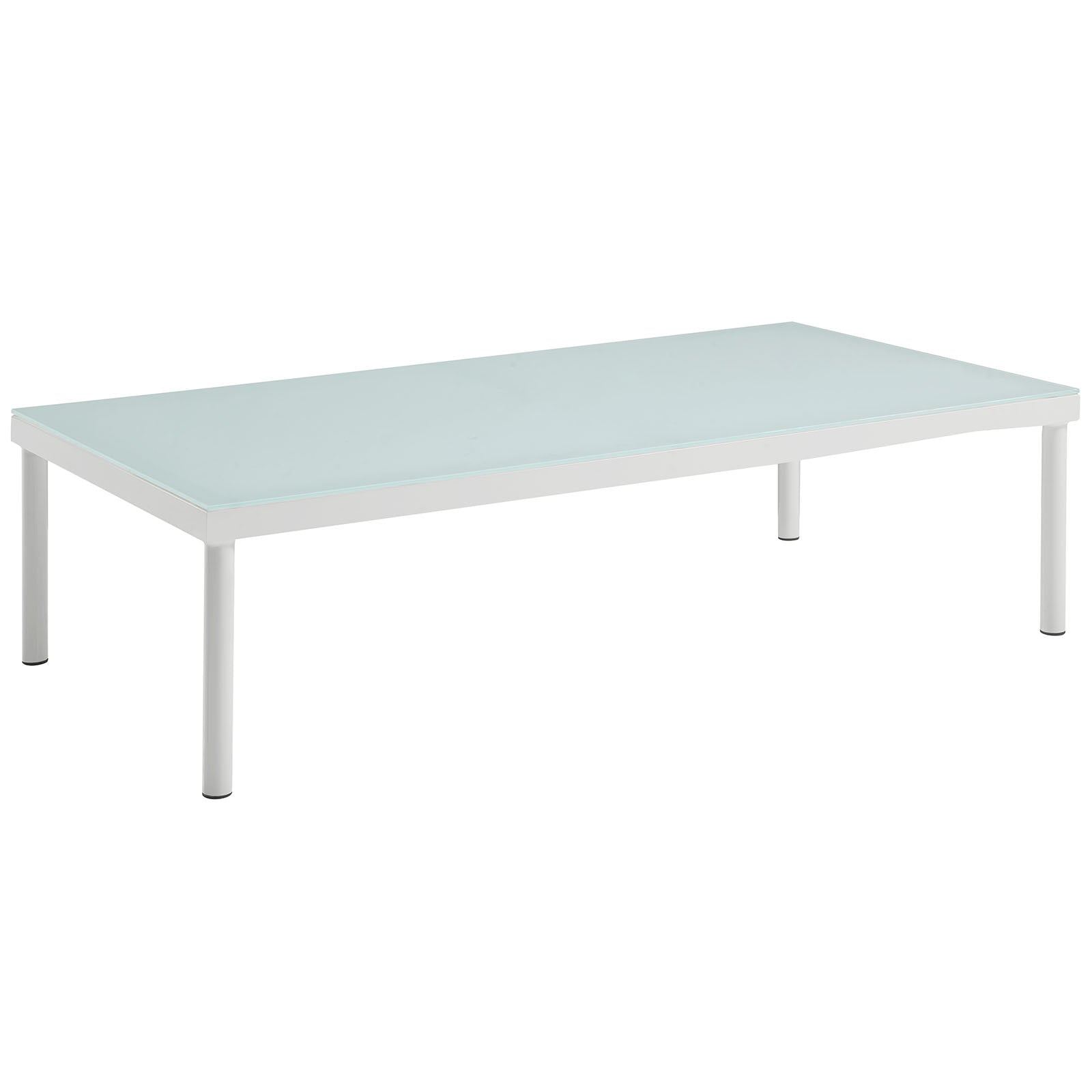 Modway Outdoor Coffee Tables - Harmony Outdoor Patio Aluminum Coffee Table White