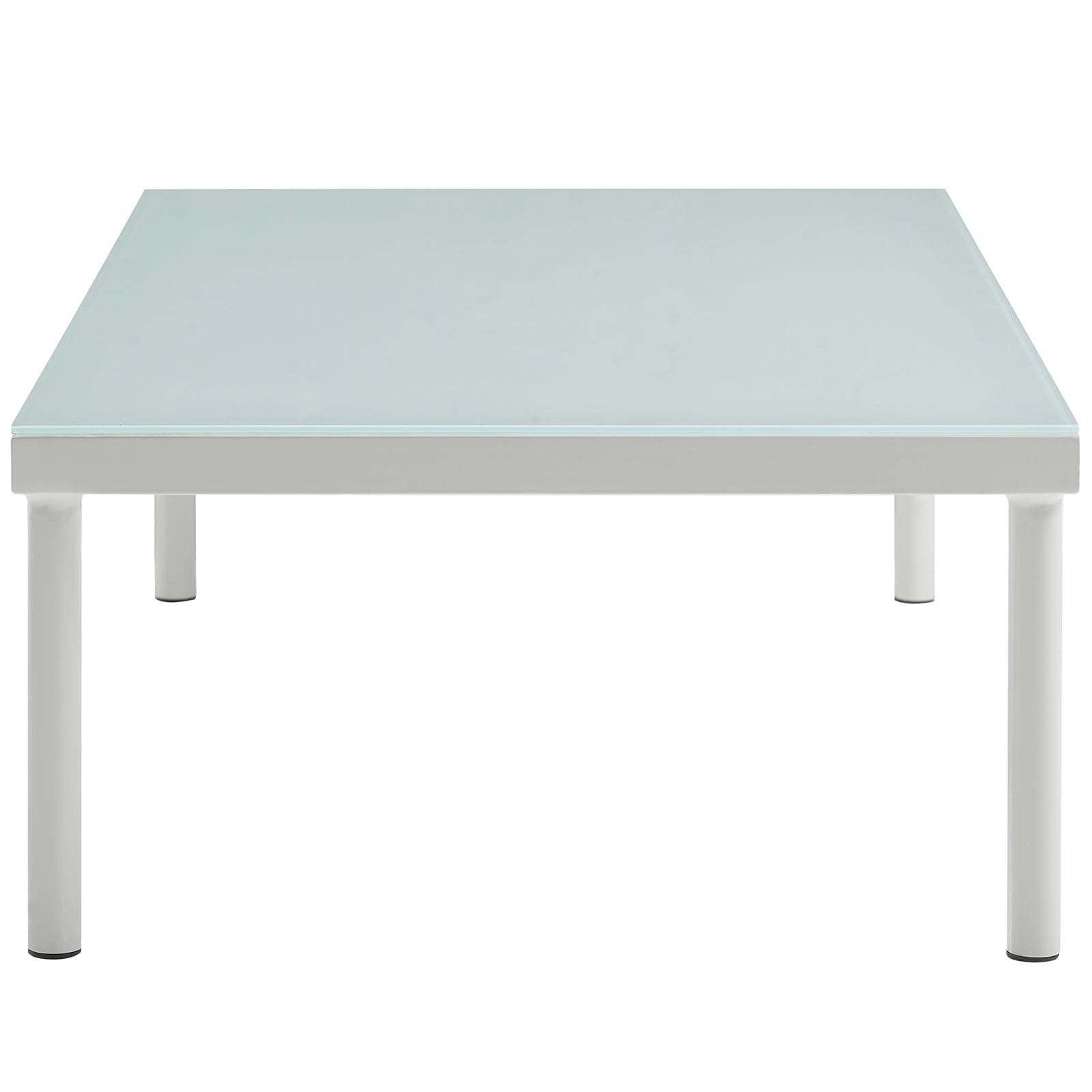 Modway Outdoor Coffee Tables - Harmony Outdoor Patio Aluminum Coffee Table White