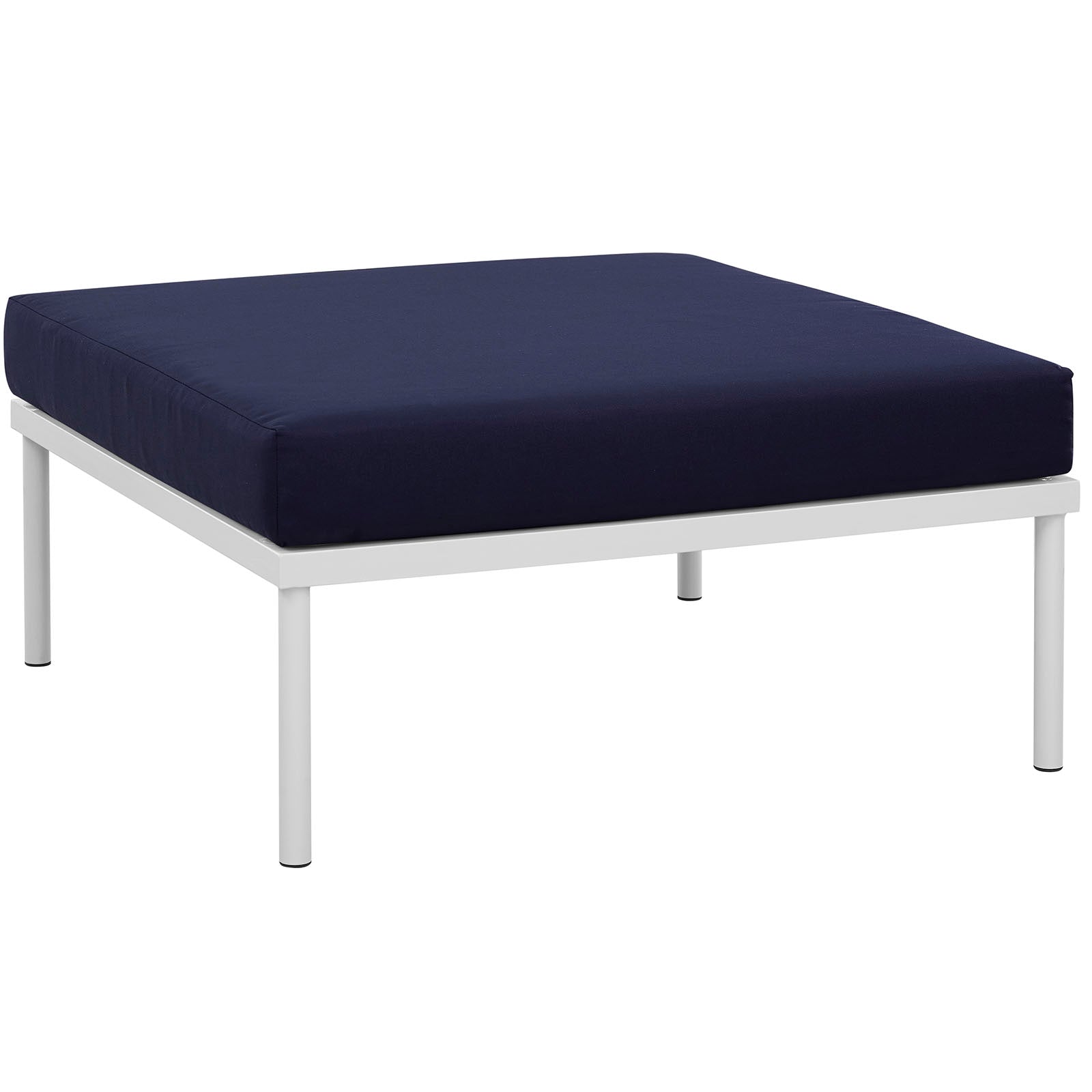 Modway Outdoor Stools & Benches - Harmony Outdoor Ottoman White & Navy