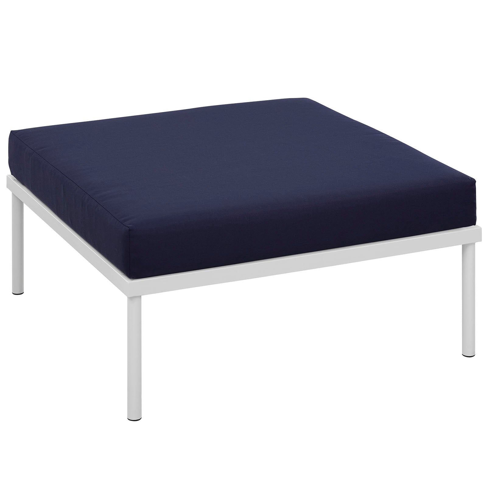 Modway Outdoor Stools & Benches - Harmony Outdoor Ottoman White & Navy