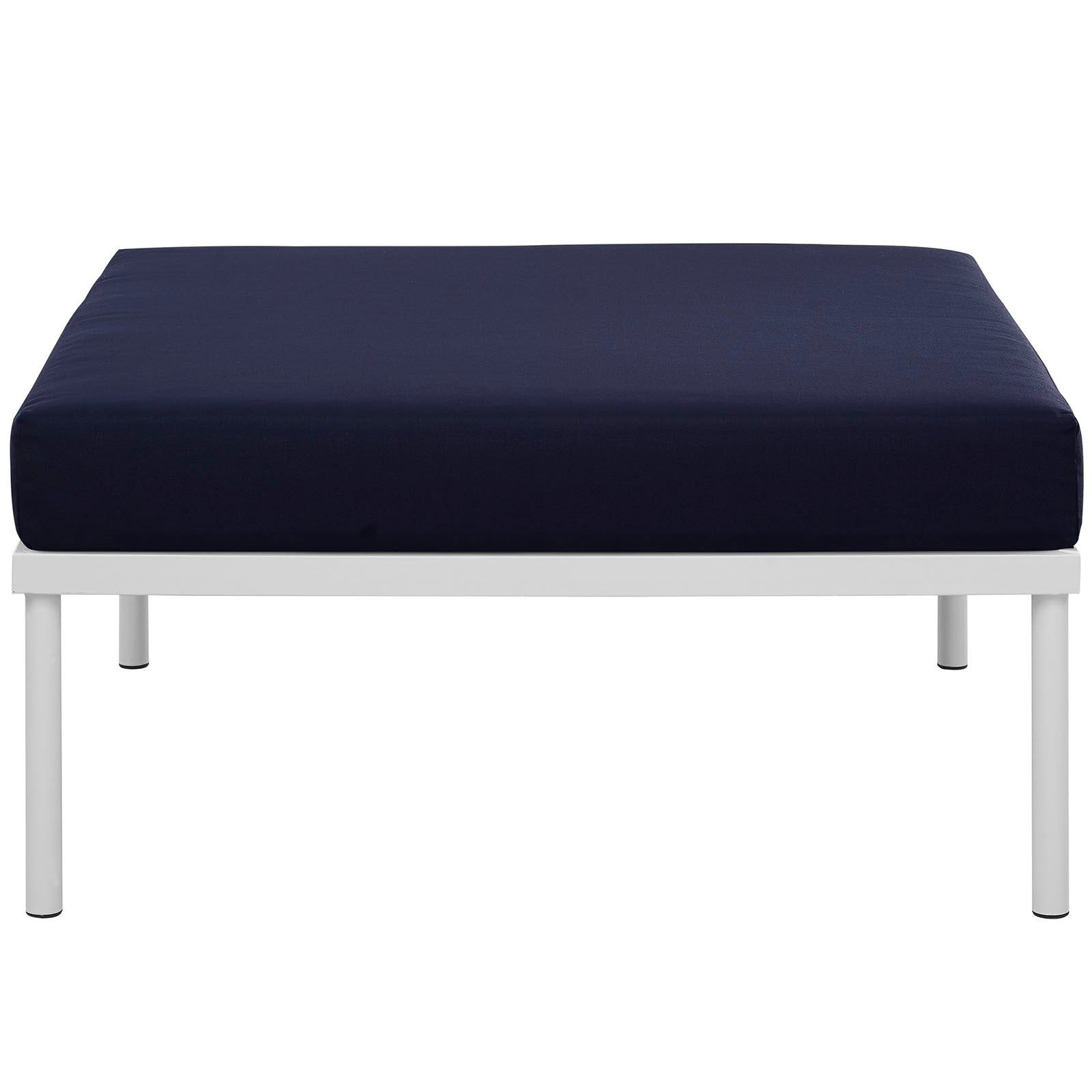 Modway Outdoor Stools & Benches - Harmony Outdoor Ottoman White & Navy