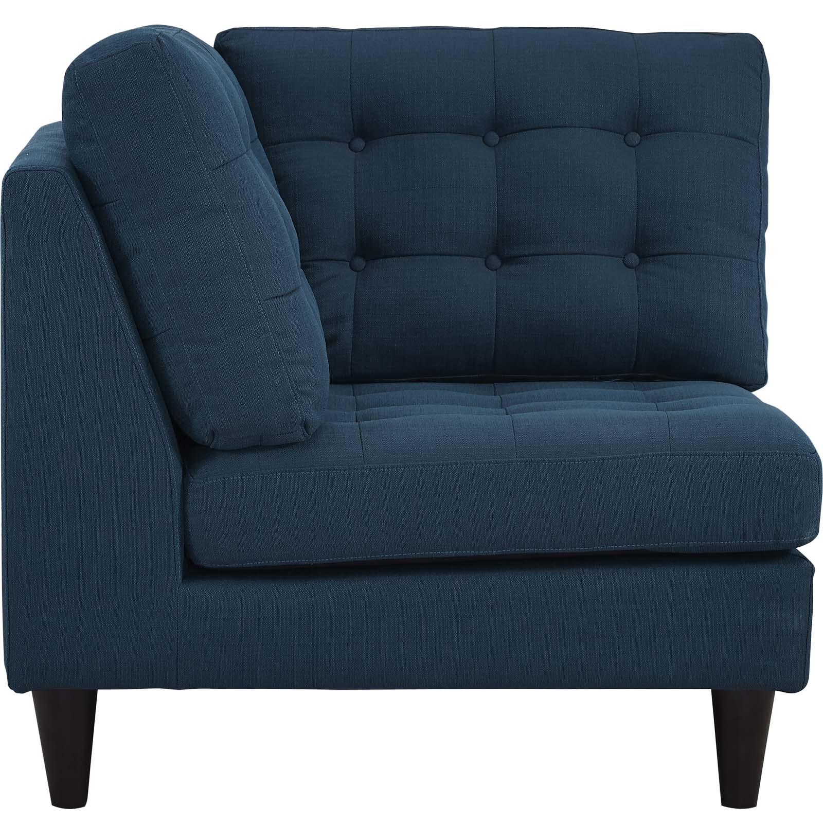 Modway Accent Chairs - Empress Upholstered Fabric Corner Sofa Azure