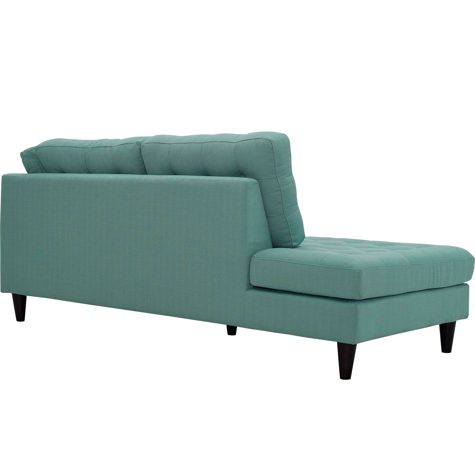 Modway Sleepers & Futons - Empress Upholstered Fabric Left Facing Bumper Laguna