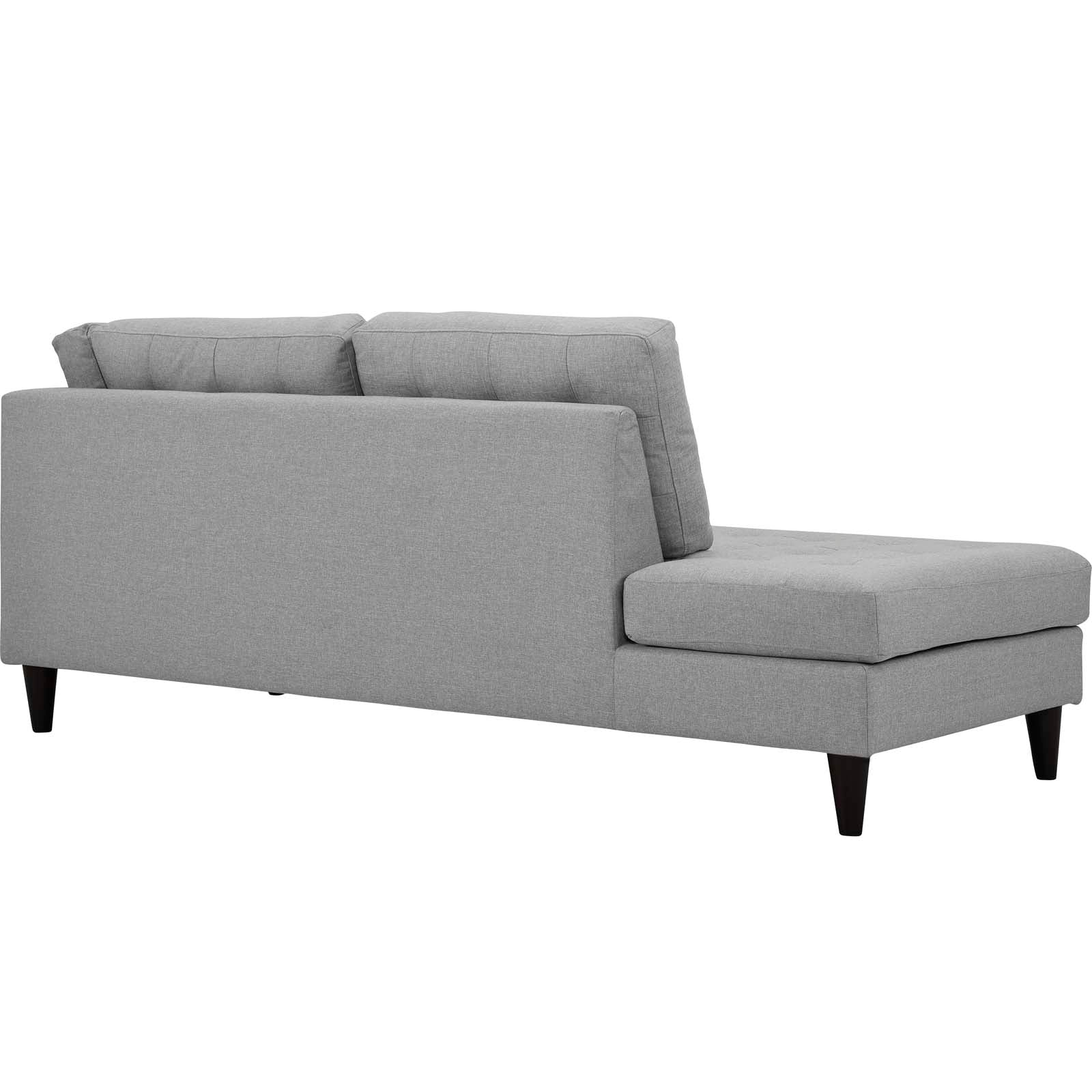 Modway Sofas & Couches - Empress Upholstered Fabric Left Facing Bumper Light Gray