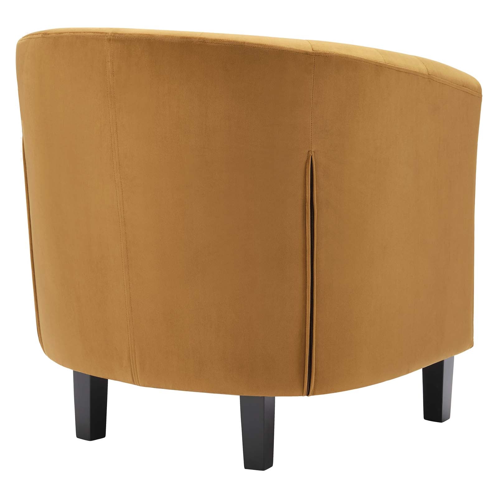 Prospect Performance Velvet Armchair Cognac