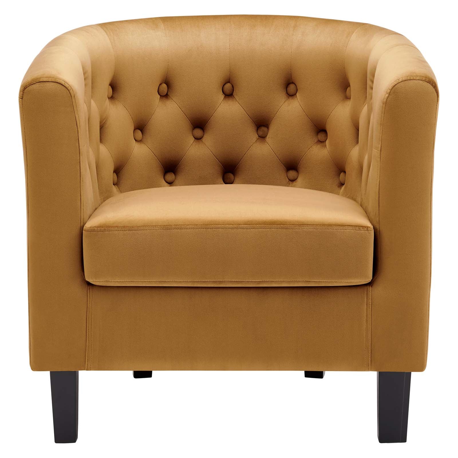 Prospect Performance Velvet Armchair Cognac
