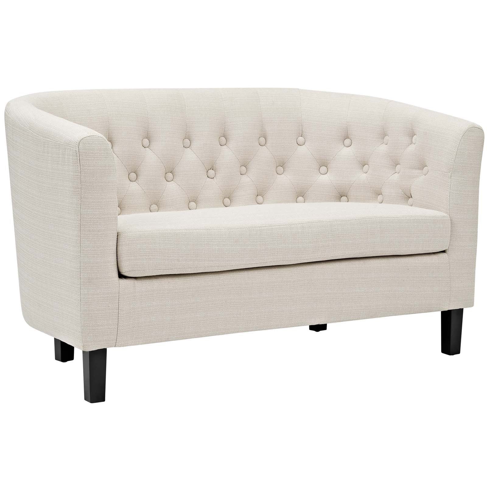 Modway Loveseats - Prospect Upholstered Fabric Loveseat Beige