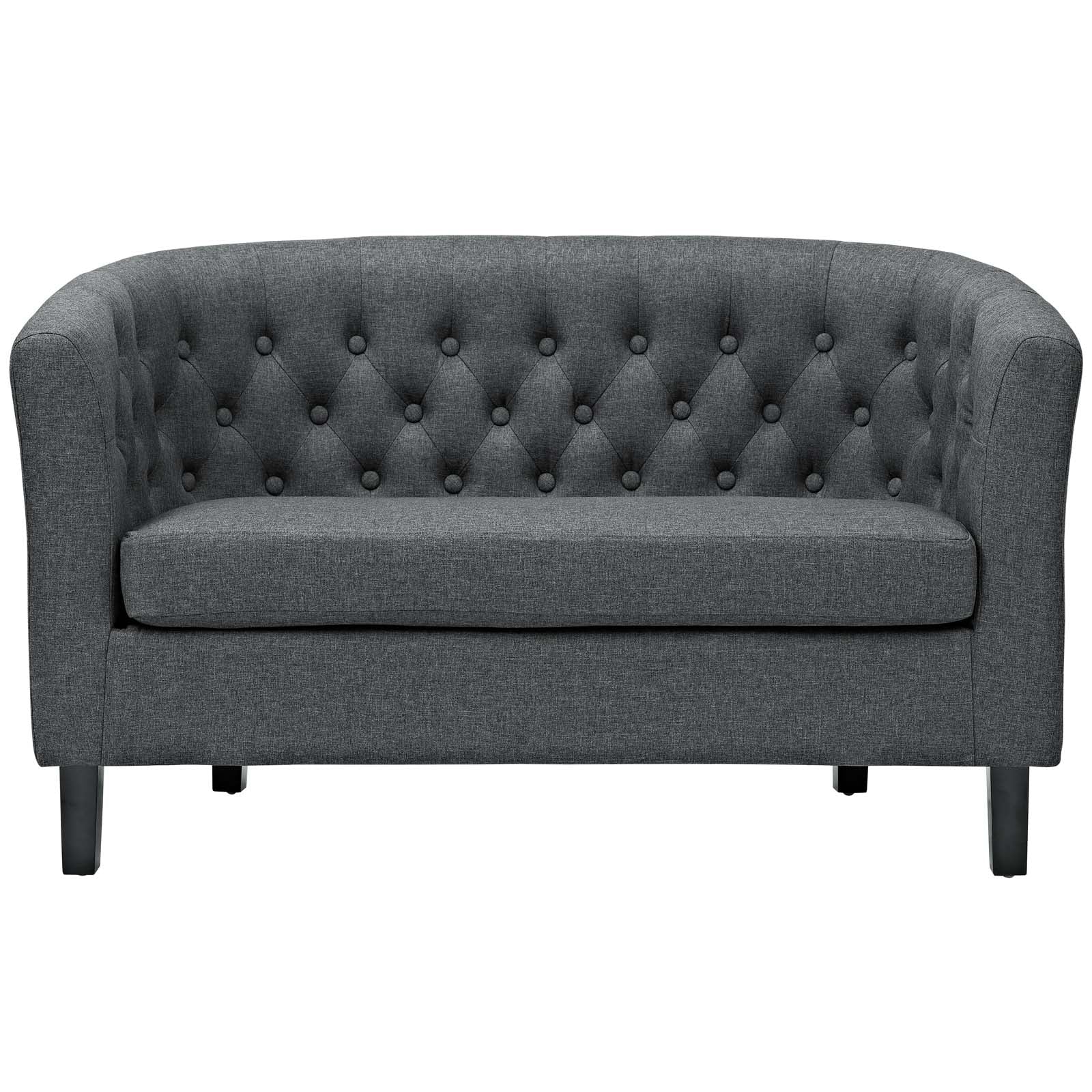 Modway Loveseats - Prospect Upholstered Fabric Loveseat Gray