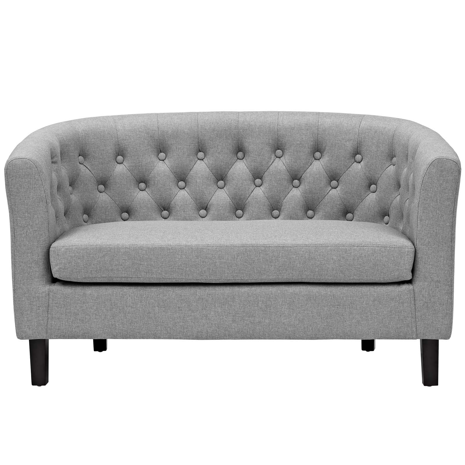 Modway Loveseats - Prospect Upholstered Fabric Loveseat Light Gray