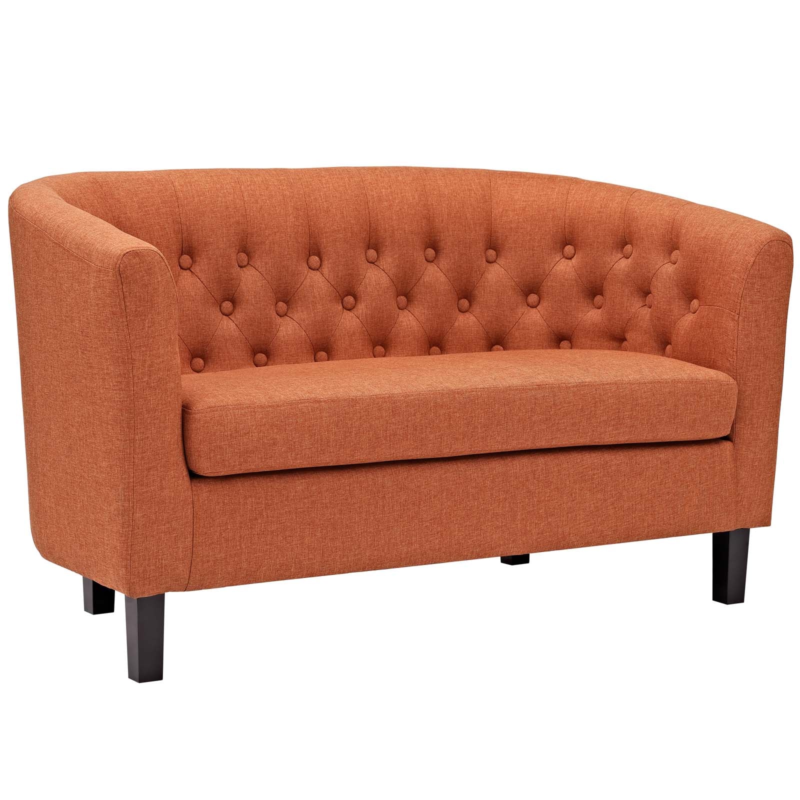 Modway Loveseats - Prospect Upholstered Fabric Loveseat Orange