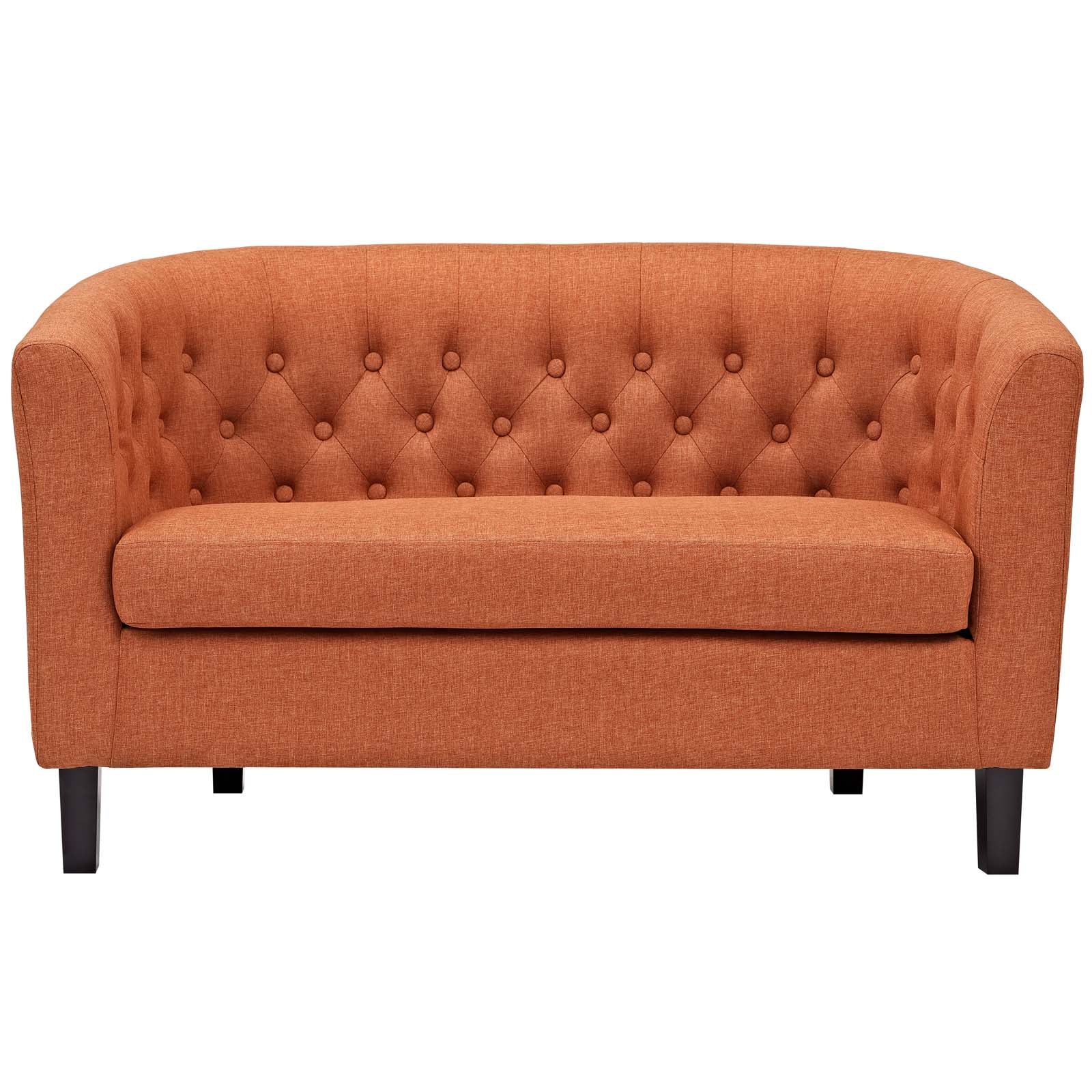 Modway Loveseats - Prospect Upholstered Fabric Loveseat Orange
