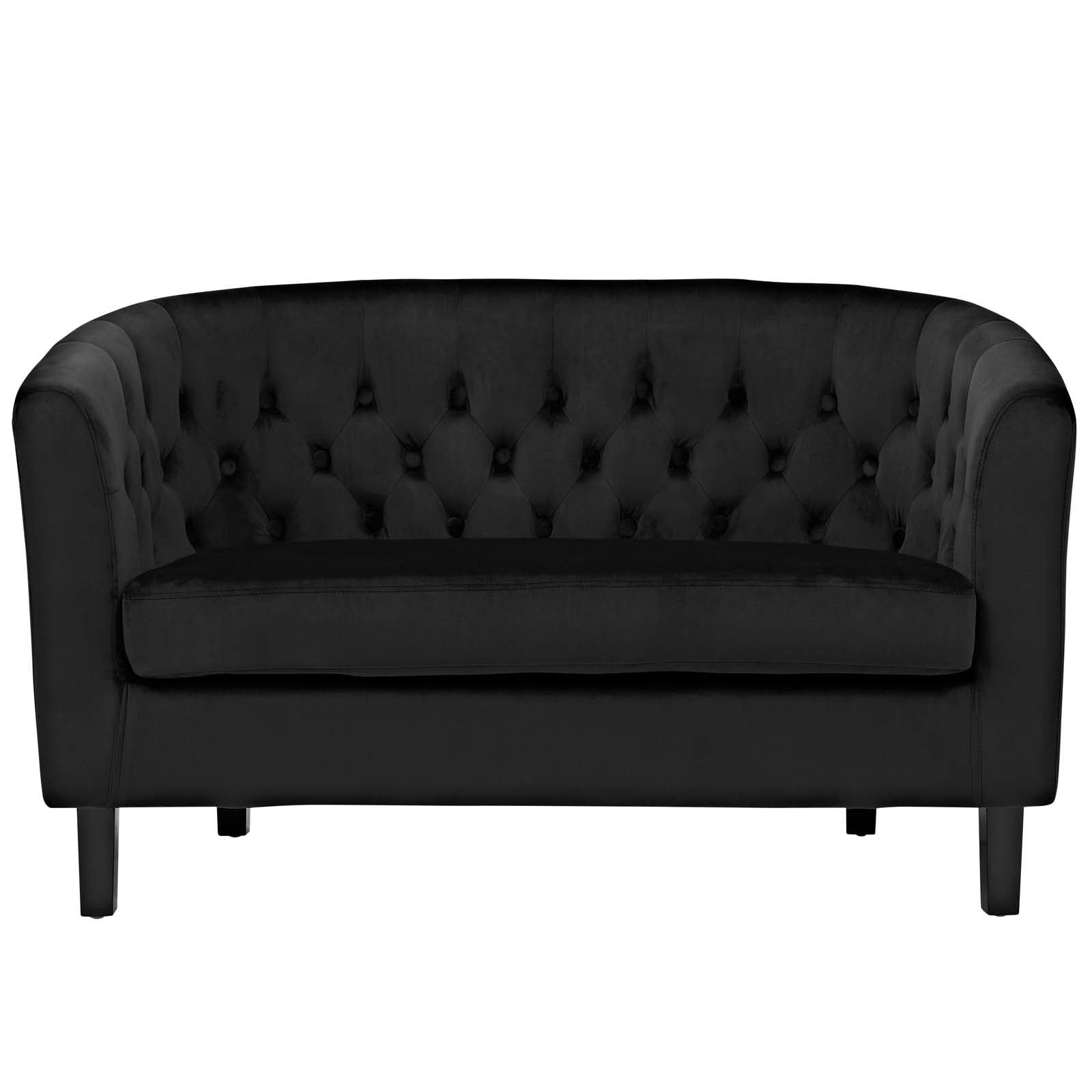 Modway Loveseats - Prospect Performance Velvet Loveseat Black