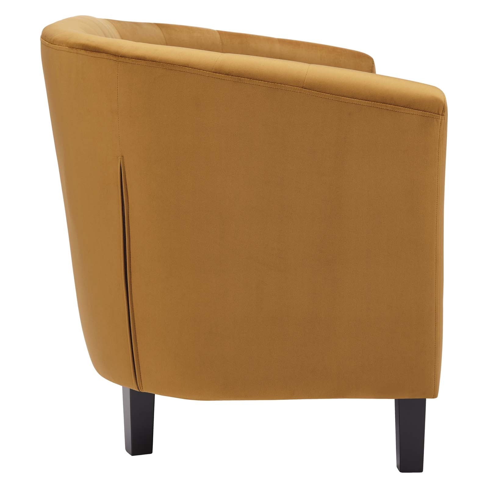 Modway Loveseats - Prospect Performance Velvet Loveseat Cognac