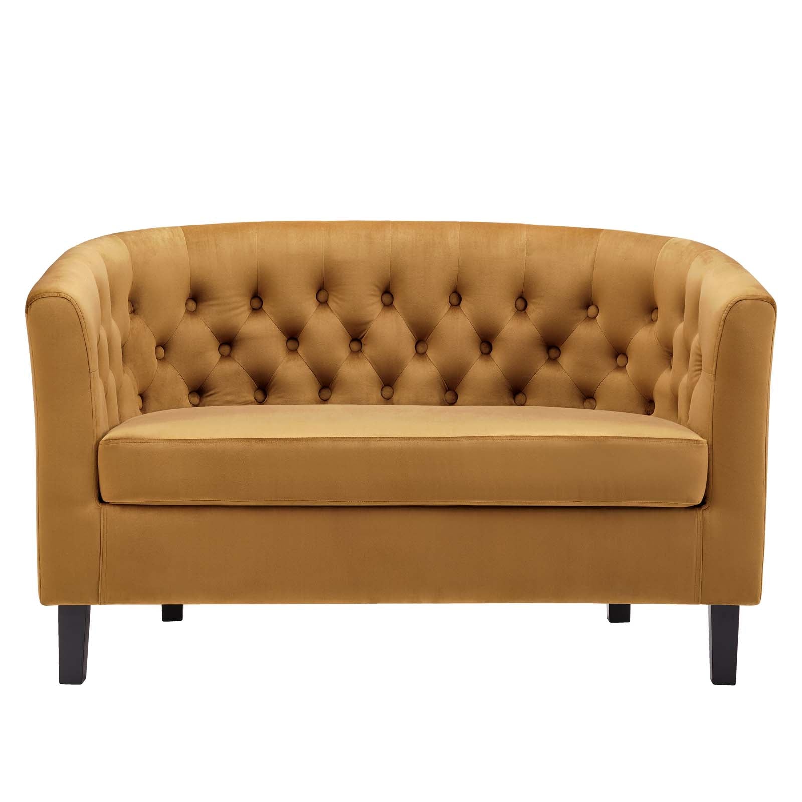 Modway Loveseats - Prospect Performance Velvet Loveseat Cognac