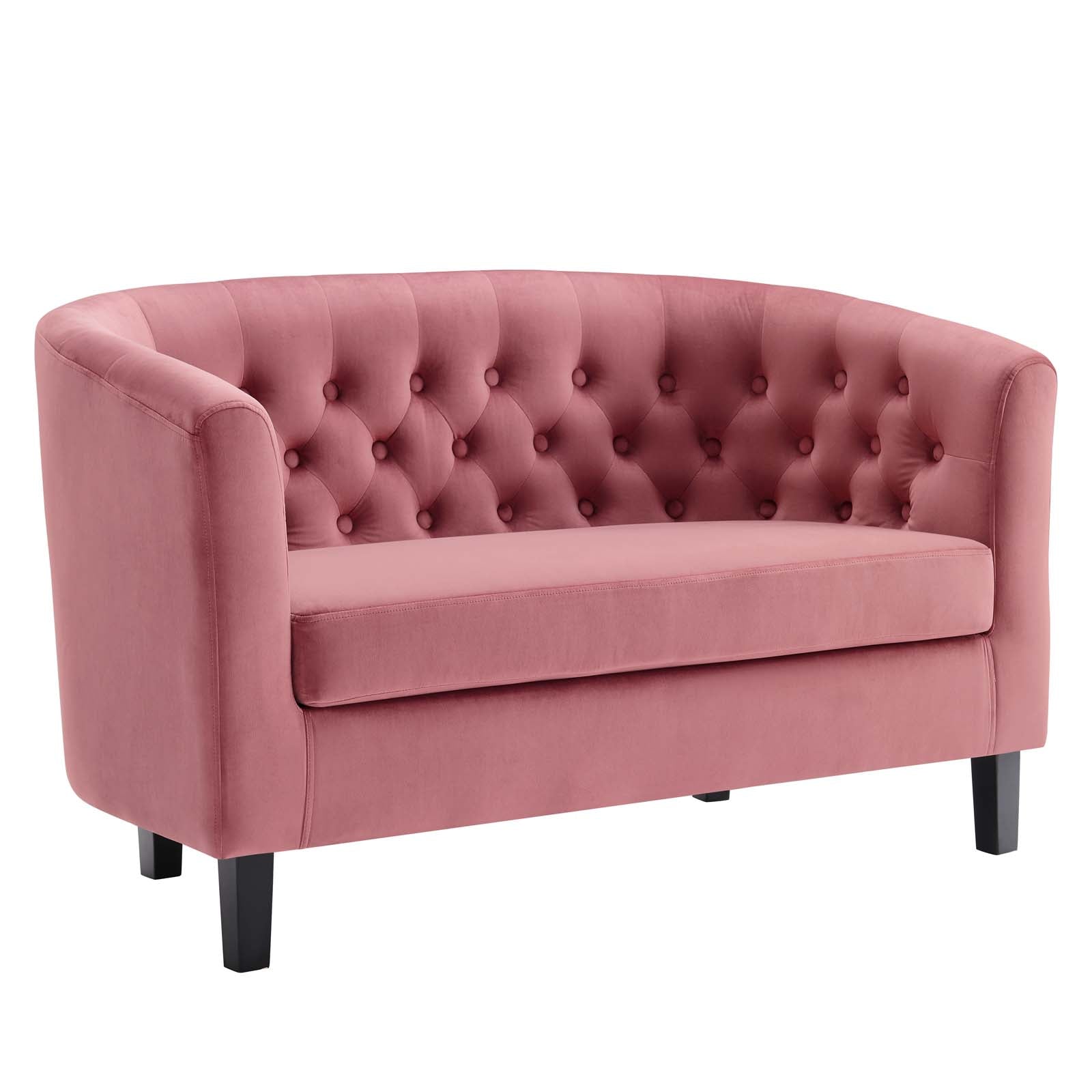 Modway Loveseats - Prospect Performance Velvet Loveseat Dusty Rose