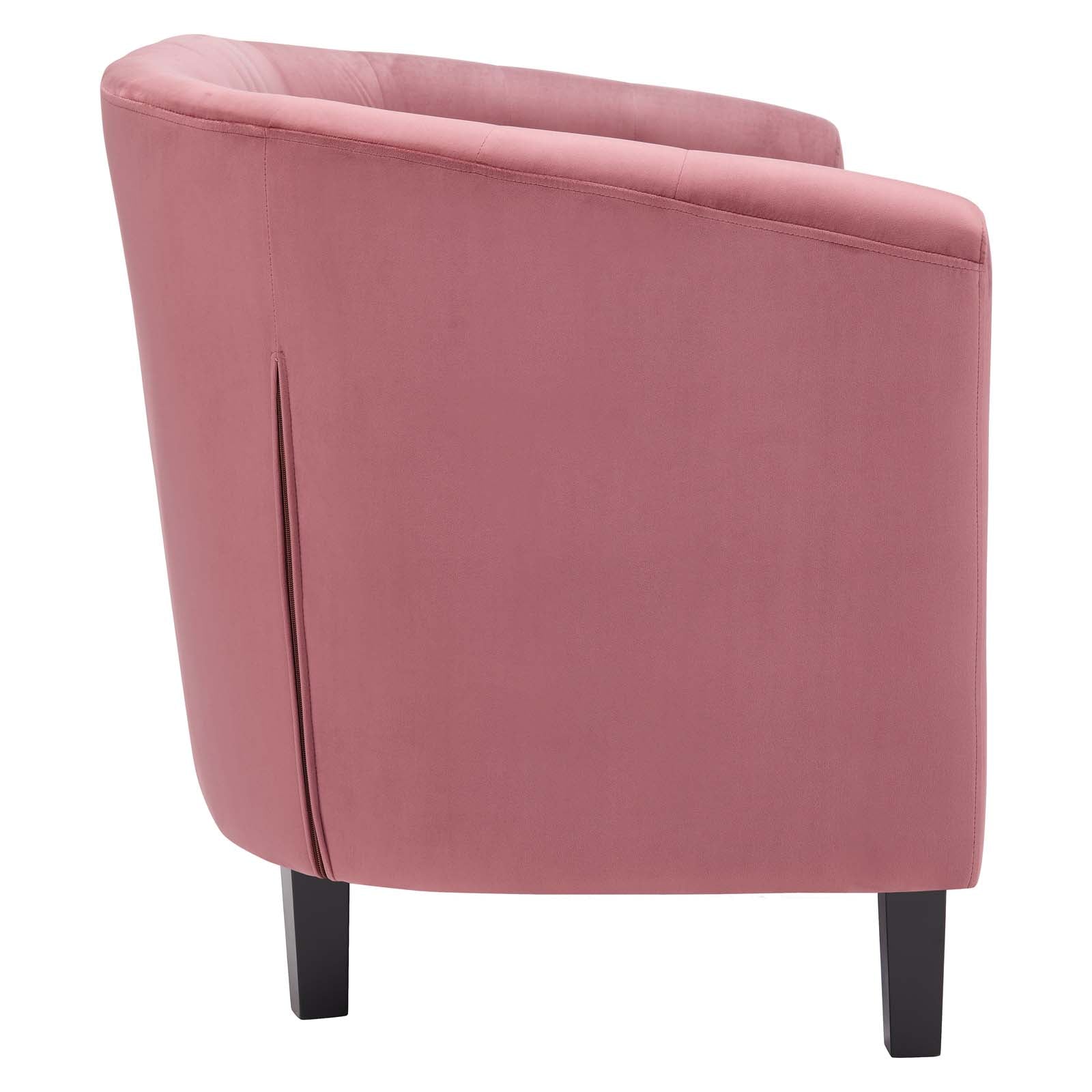 Modway Loveseats - Prospect Performance Velvet Loveseat Dusty Rose