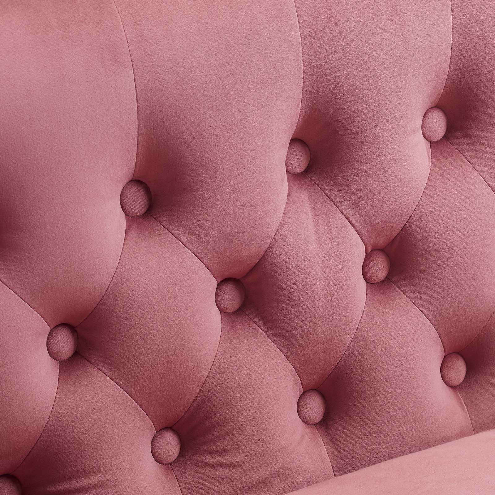 Modway Loveseats - Prospect Performance Velvet Loveseat Dusty Rose