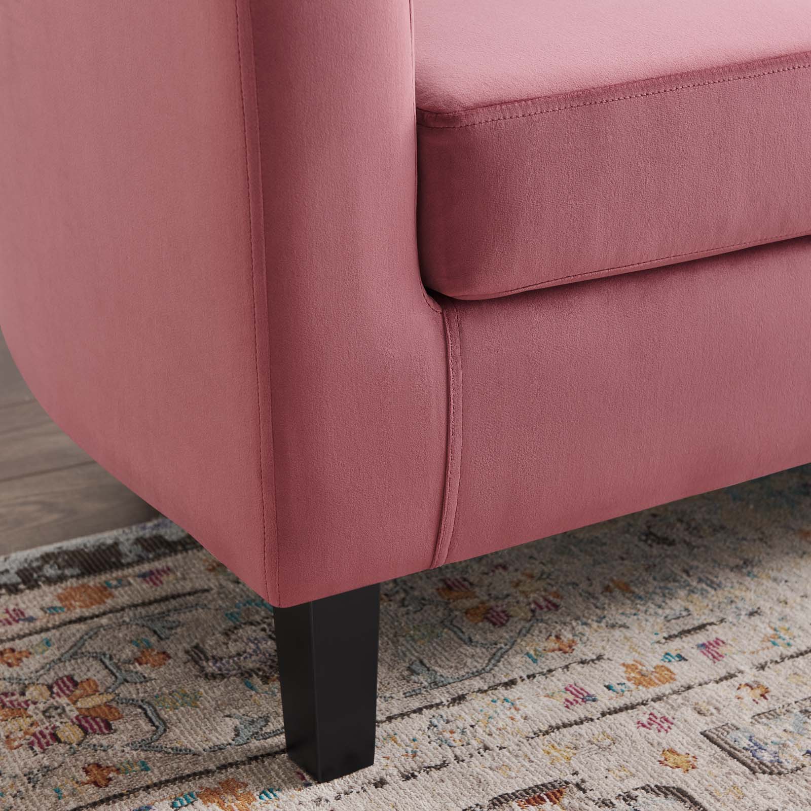 Modway Loveseats - Prospect Performance Velvet Loveseat Dusty Rose