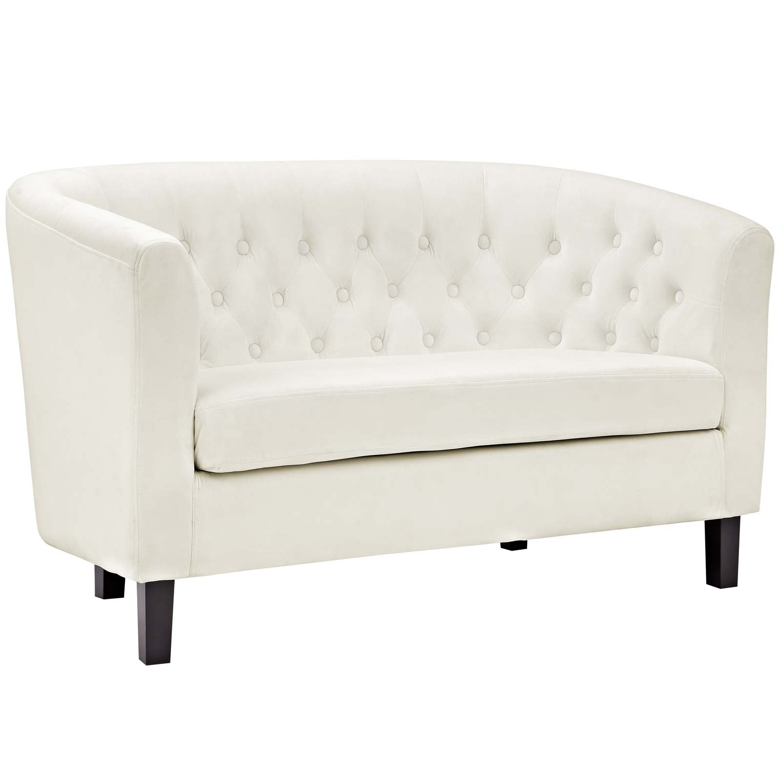 Modway Loveseats - Prospect Performance Velvet Loveseat Ivory